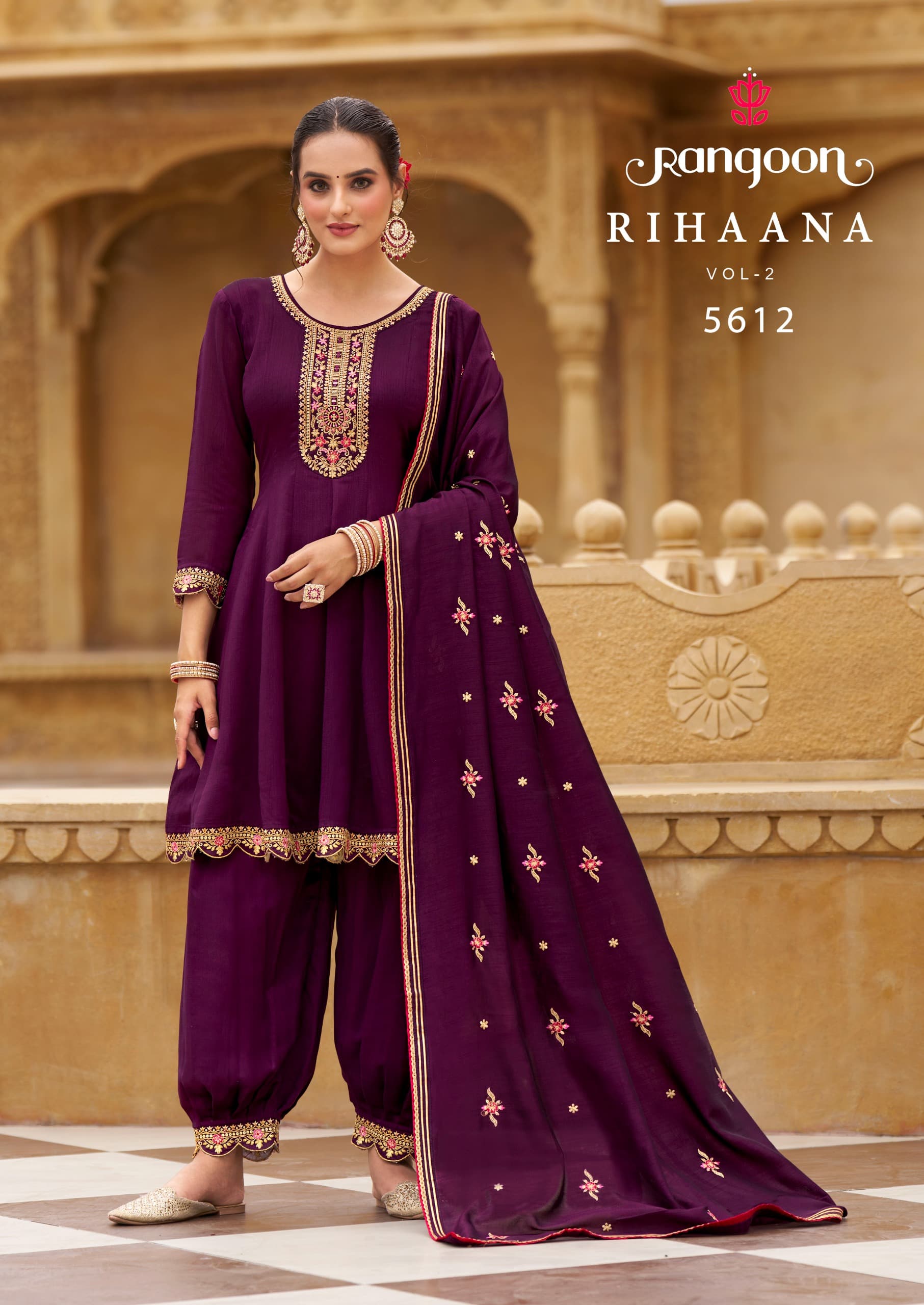Rangoon Rihaana Vol 2 Kurti Bottom With Dupatta Collection