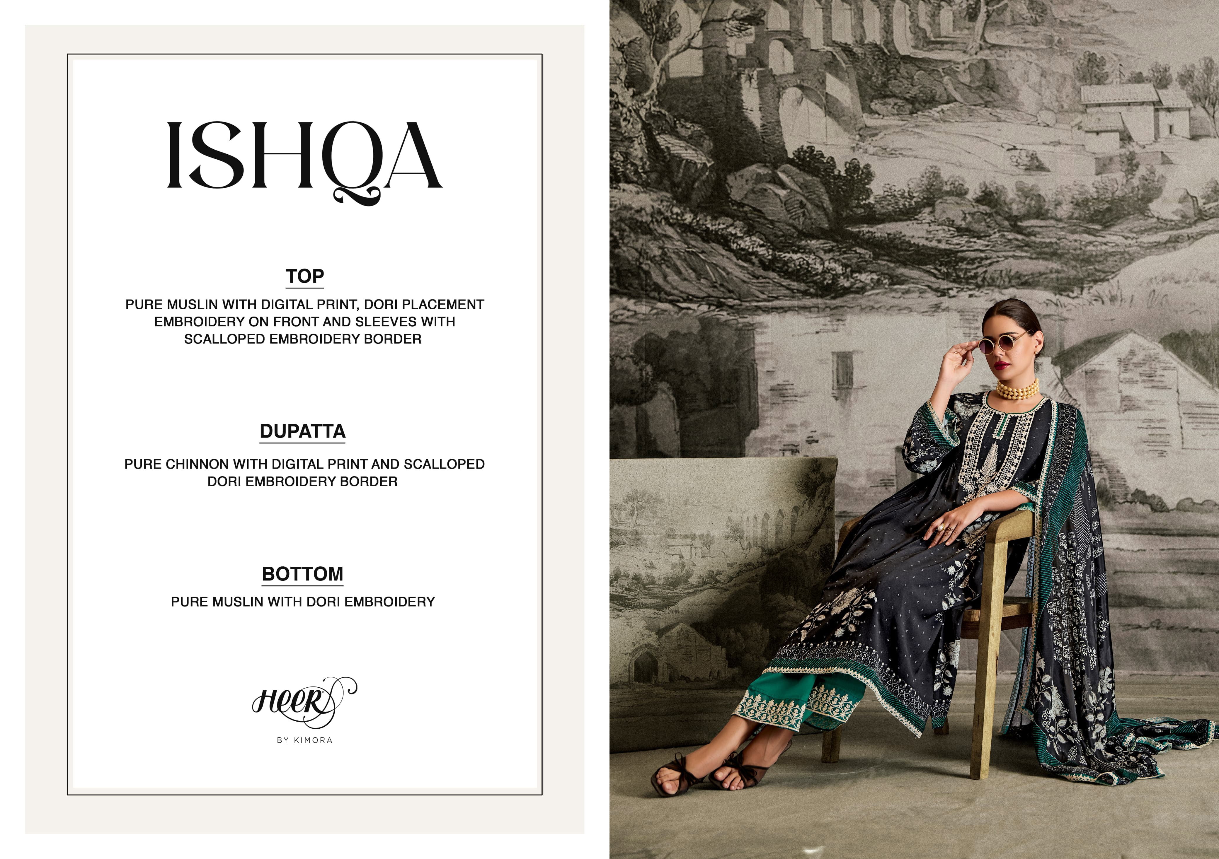 Kimora Heer Ishqa Muslin Digital Printed Salwar Suits Collection