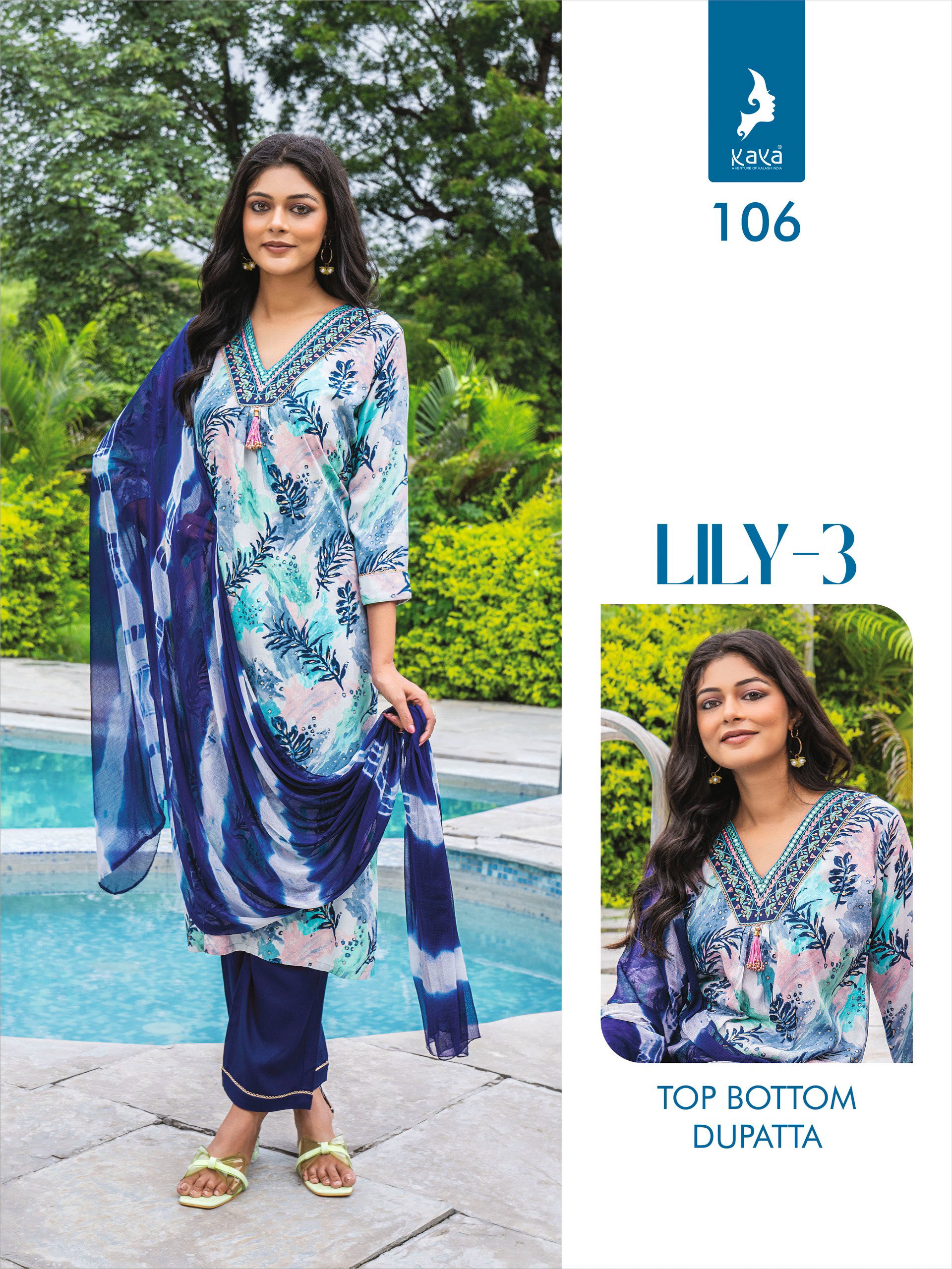 Kaya Lily 3 Kurti Bottom With Dupatta Collection