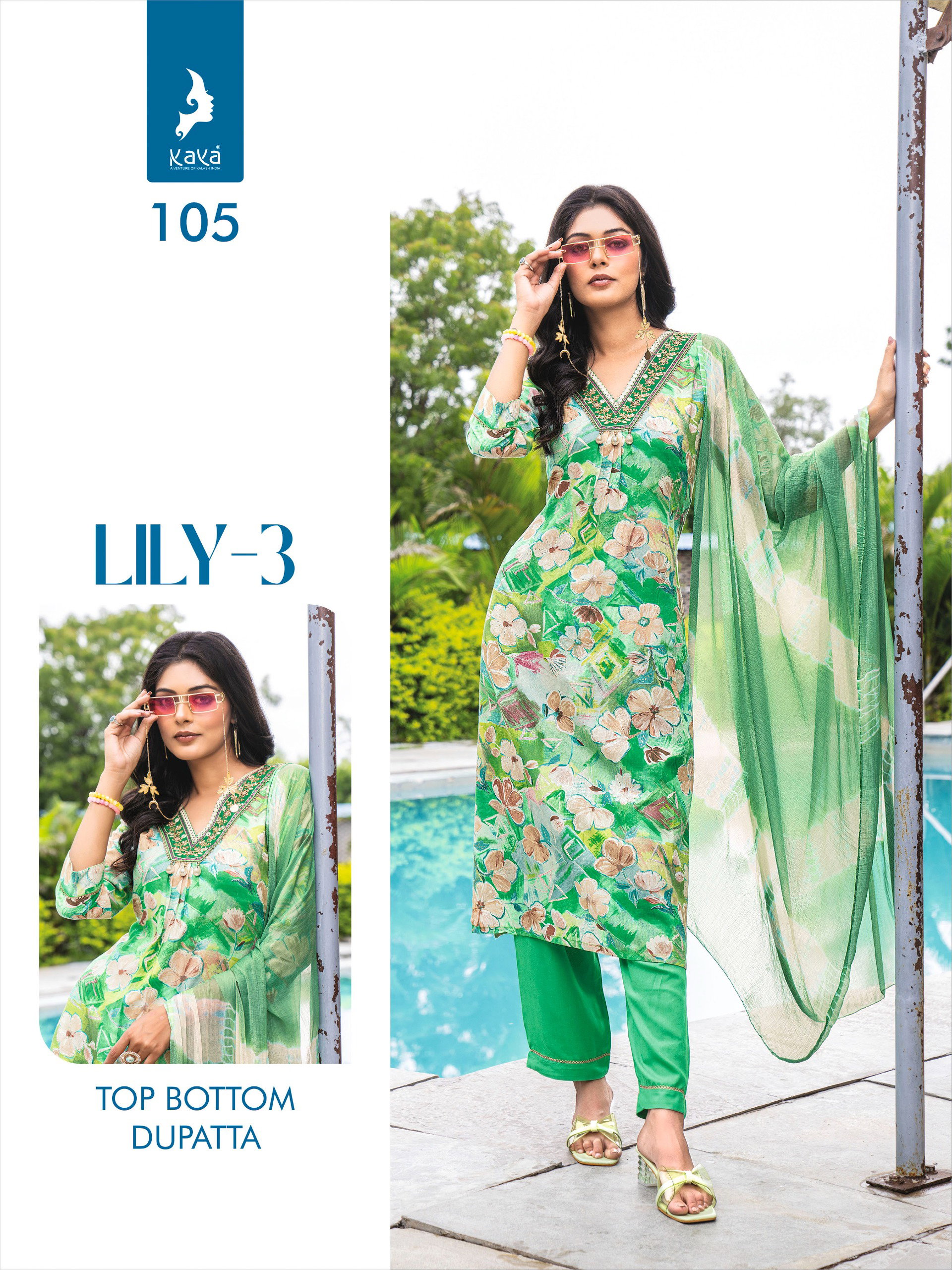 Kaya Lily 3 Kurti Bottom With Dupatta Collection