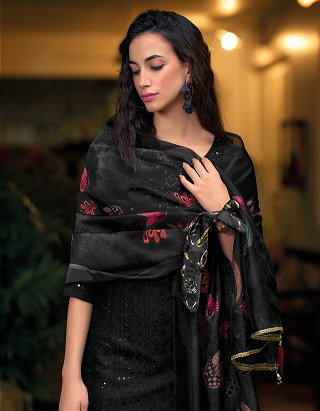 Lily And Lali Organza Chikan Kari Vol 3 Kurti Bottom With Dupatta