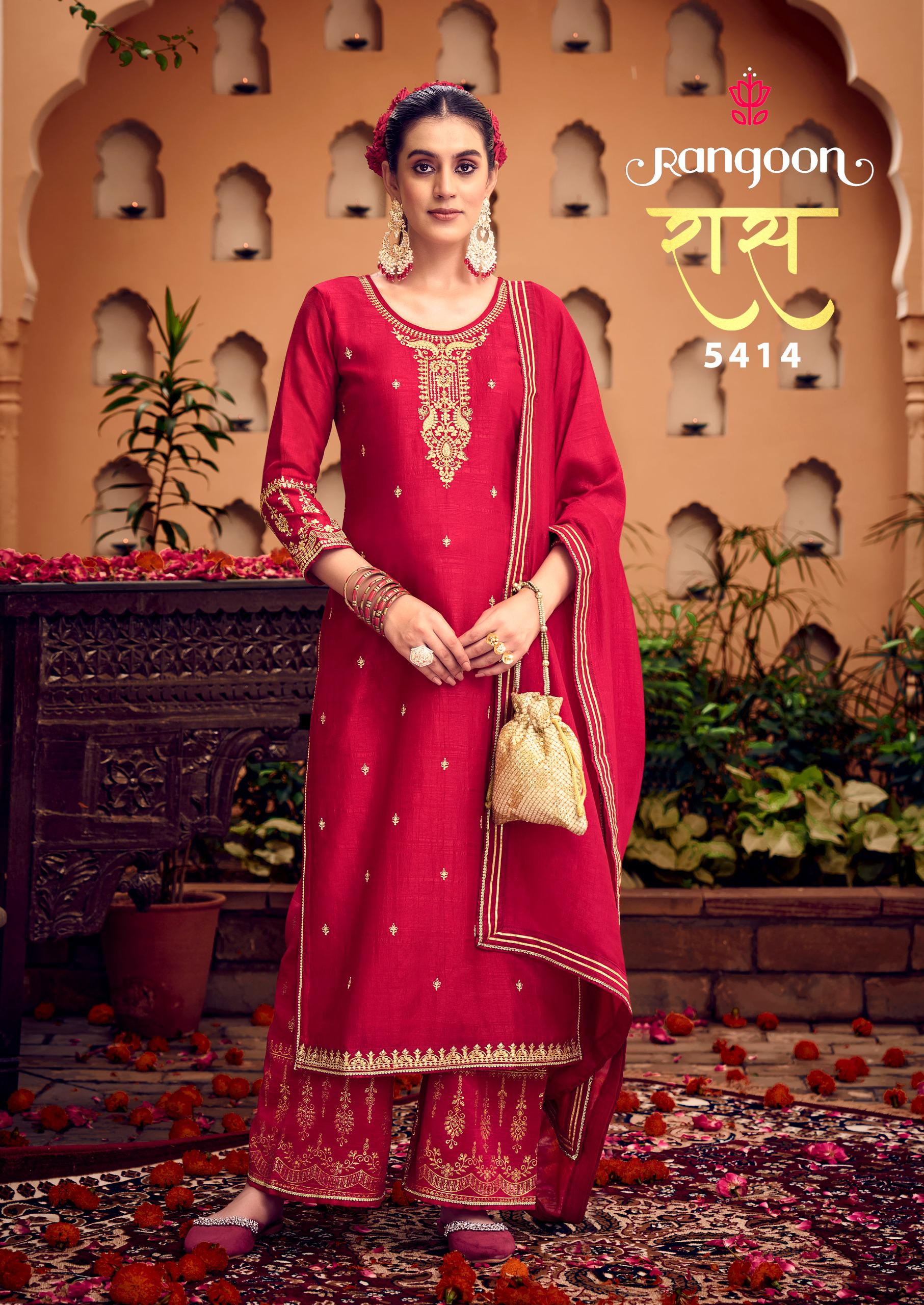 Rangoon Ras Silk Kurti Bottom With Dupatta Collection