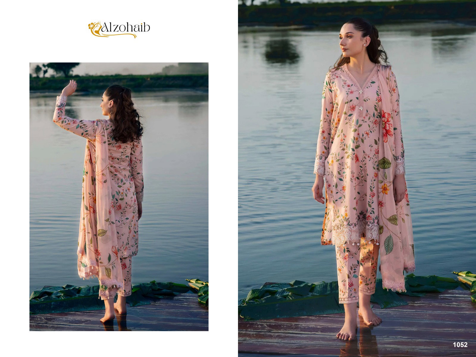 Alzohaib M Basics 1052 And 1053 Cotton Dupatta Pakistani Suits