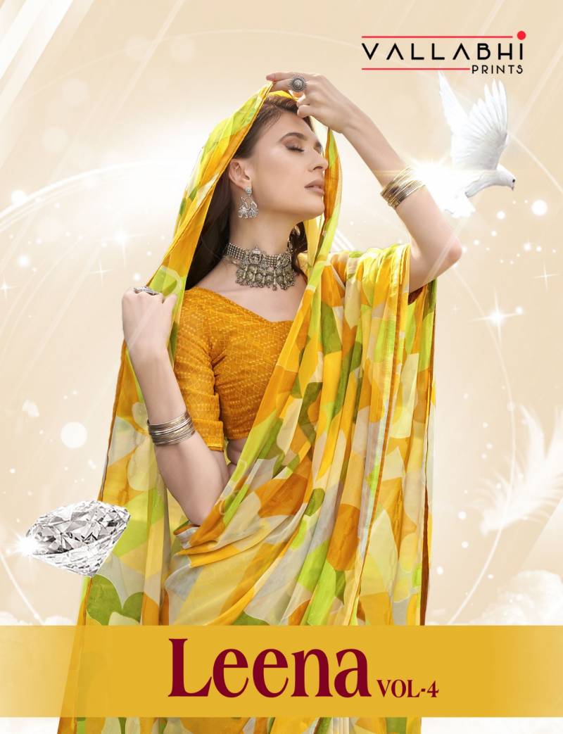 Vallabhi Leena Vol 4 Georgette Fancy Saree Collection