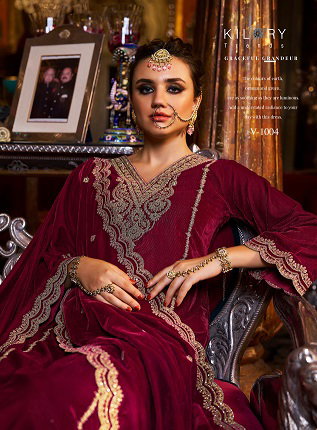 Kilory Dilruba Velvet Designer Salwar Kameez Collection