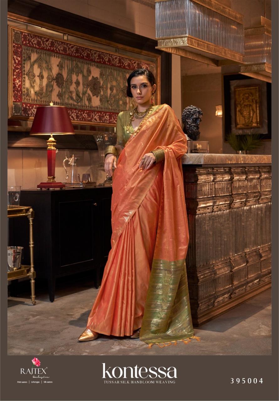 Rajtex Kontessa Tussar Silk Handloom Weaving Saree Collection