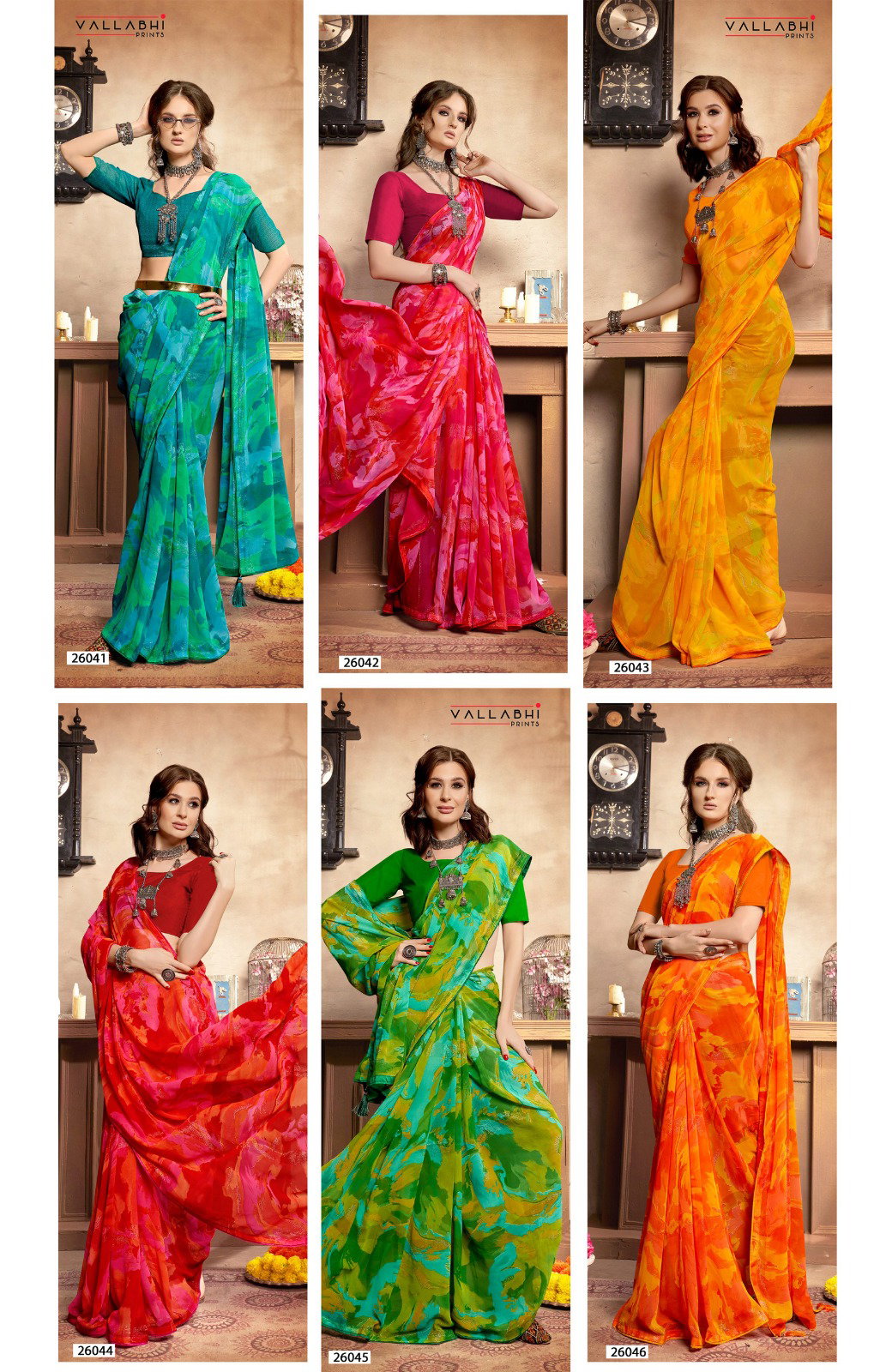 Vallabhi Leena Vol 3 Georgette Fancy Saree Collection