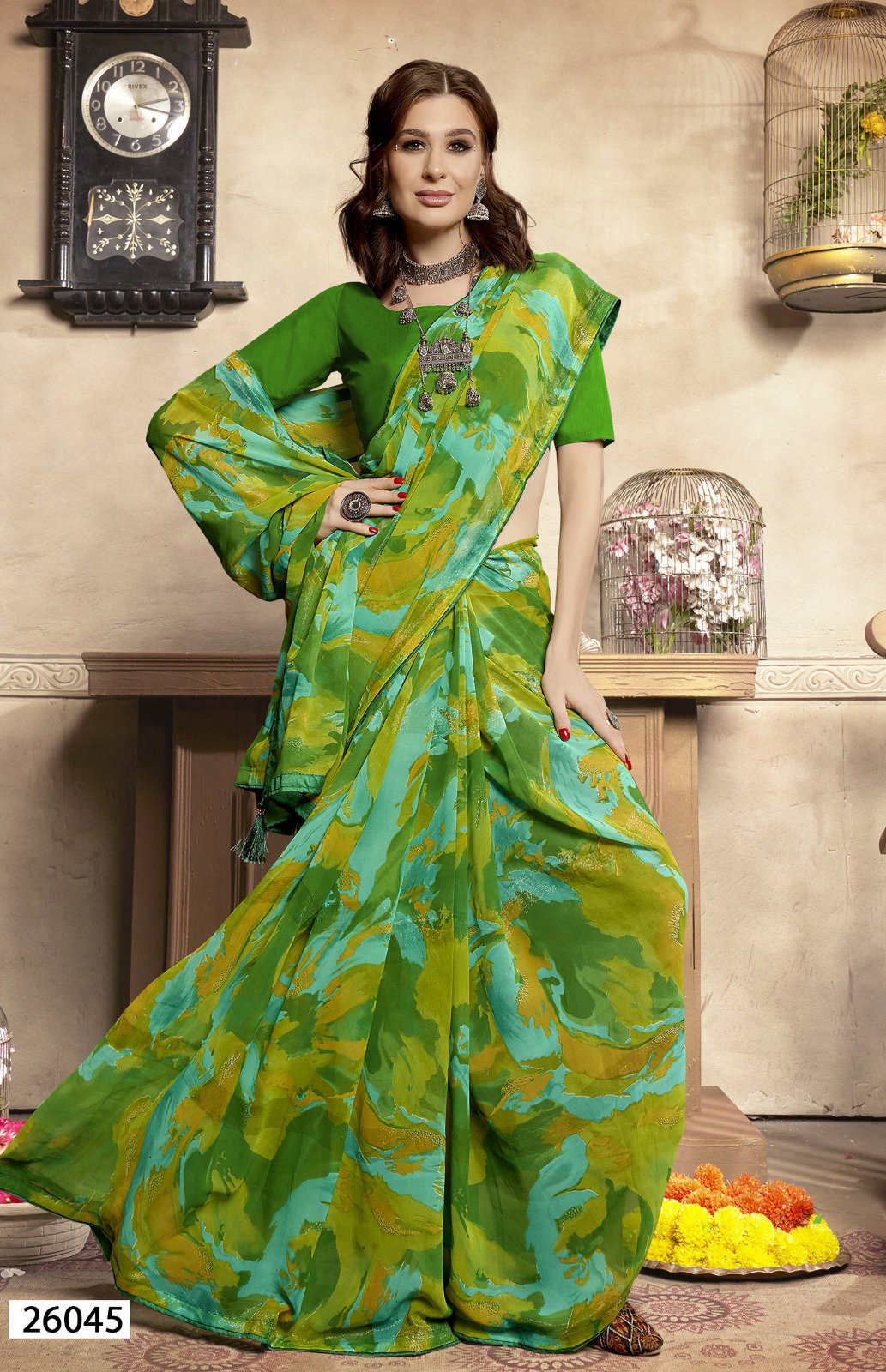 Vallabhi Leena Vol 3 Georgette Fancy Saree Collection