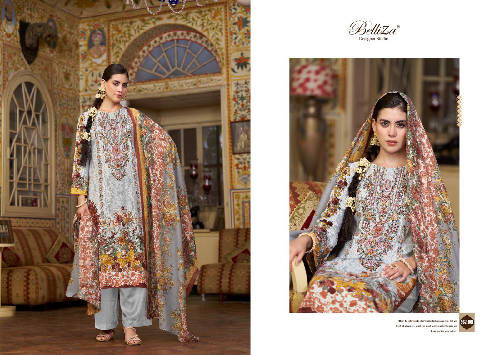 Belliza Riwayat Vol 4 Digital Printed Dress Material Collection
