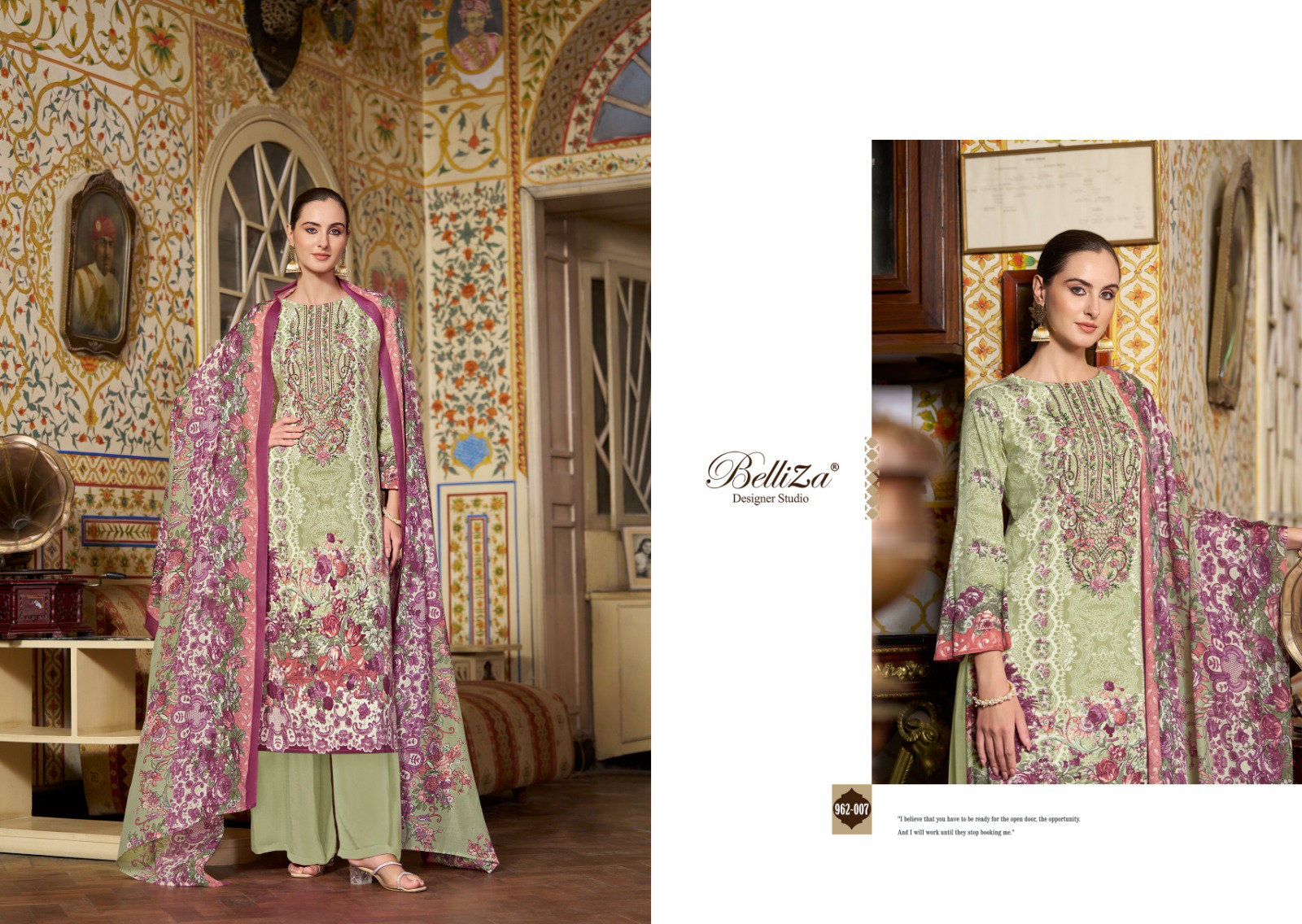 Belliza Riwayat Vol 4 Digital Printed Dress Material Collection