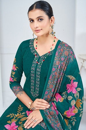 Radhika Azara Fulkari Cotton Printed Dress Material Collection