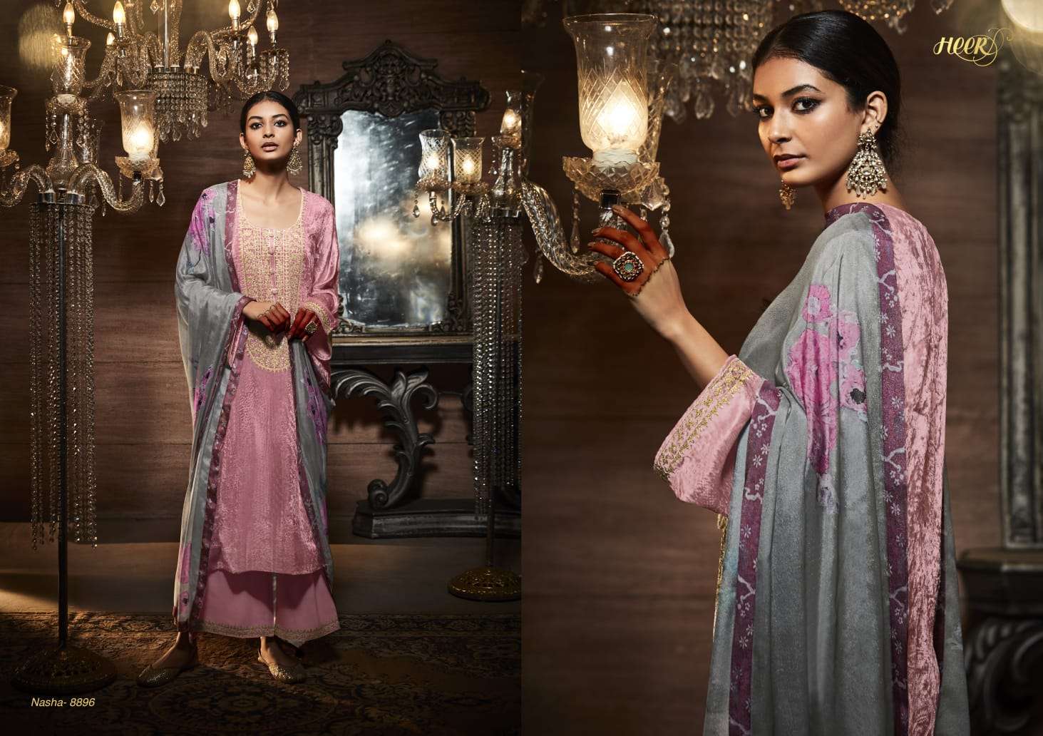Kimora Heer Nasha Velvet Pashmina Dress Material Collection
