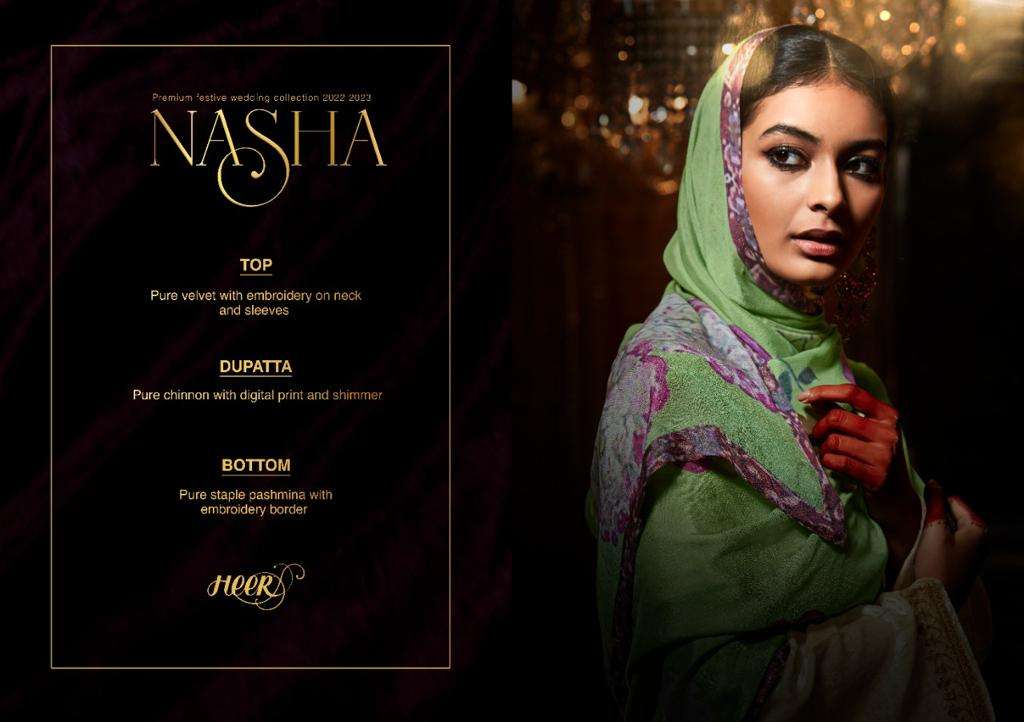 Kimora Heer Nasha Velvet Pashmina Dress Material Collection
