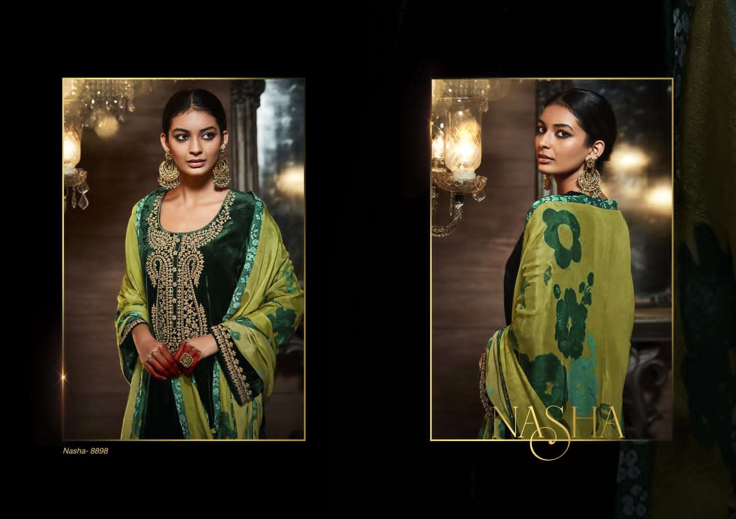 Kimora Heer Nasha Velvet Pashmina Dress Material Collection