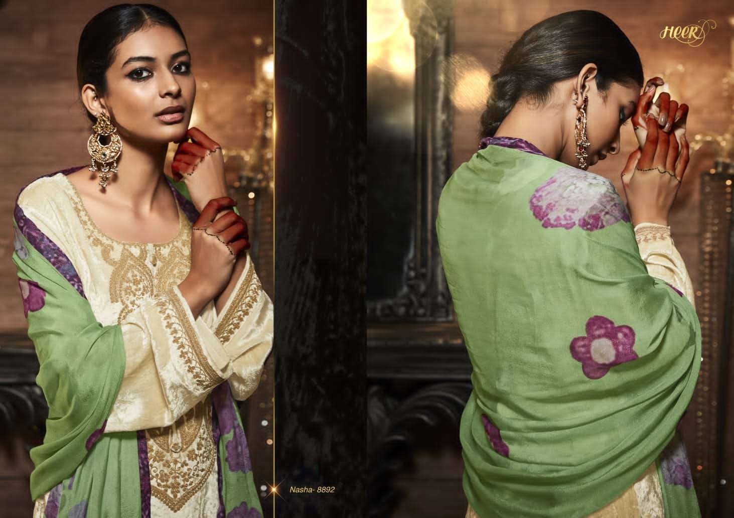 Kimora Heer Nasha Velvet Pashmina Dress Material Collection