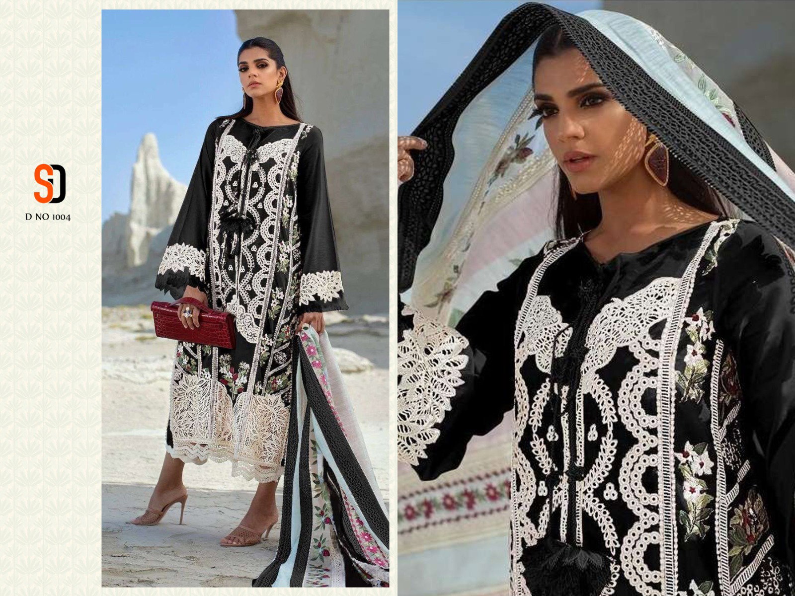 Shraddha Crimson Black Collection Pakistani Suit