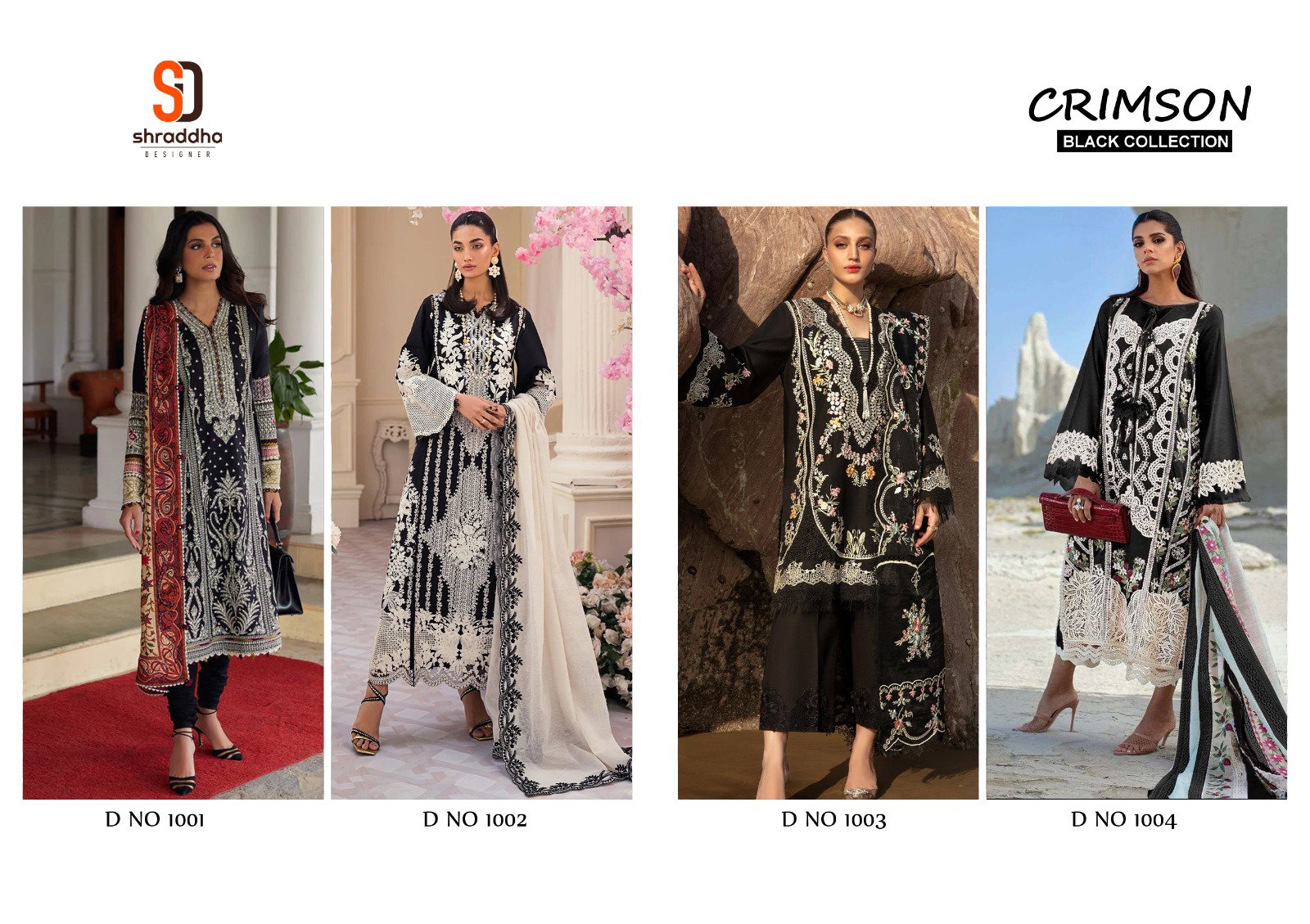 Shraddha Crimson Black Collection Pakistani Suit