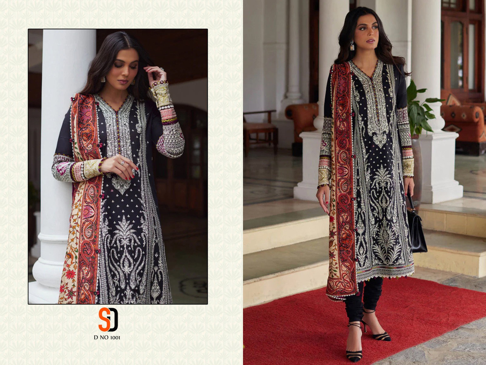 Shraddha Crimson Black Collection Pakistani Suit