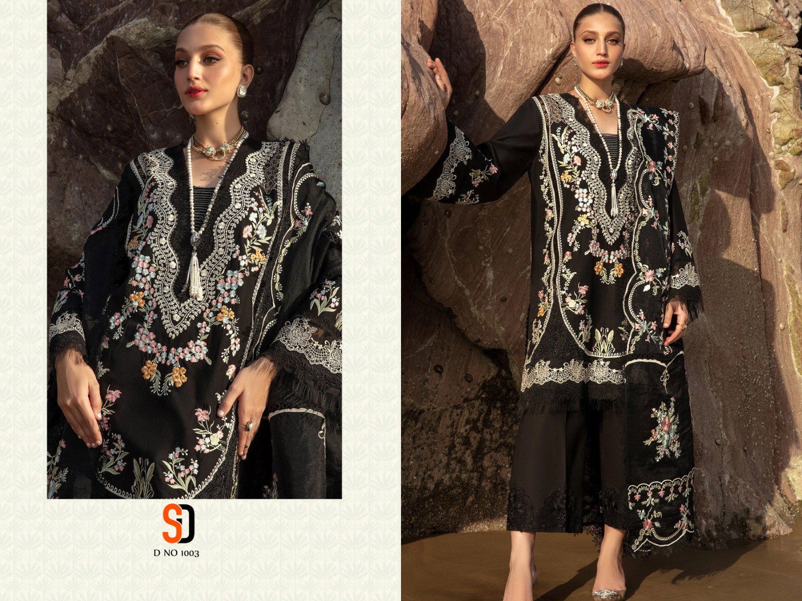 Shraddha Crimson Black Collection Pakistani Suit