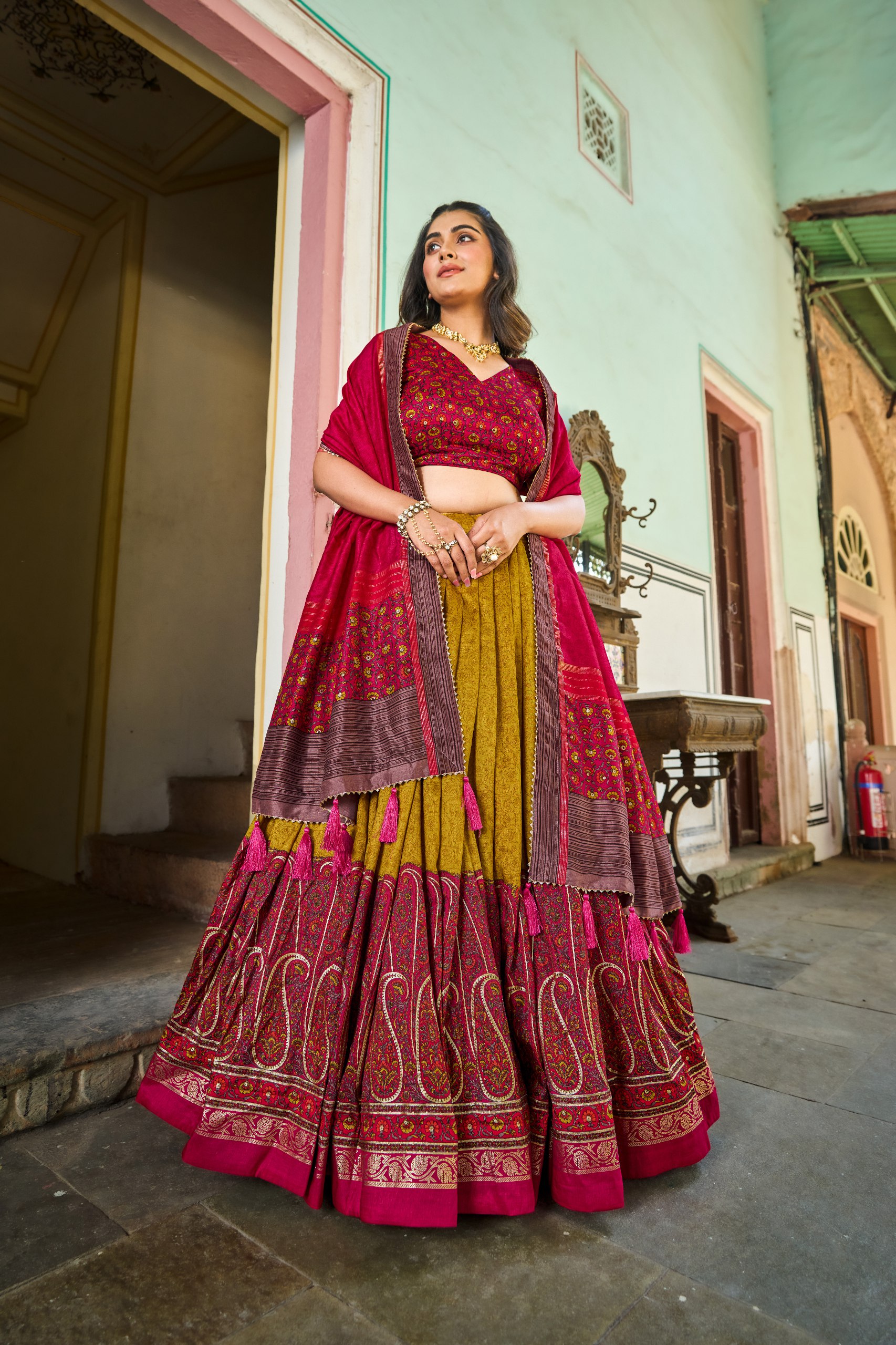 Bt 7037 Beautiful Designer Tussar Silk Lehenga Choli