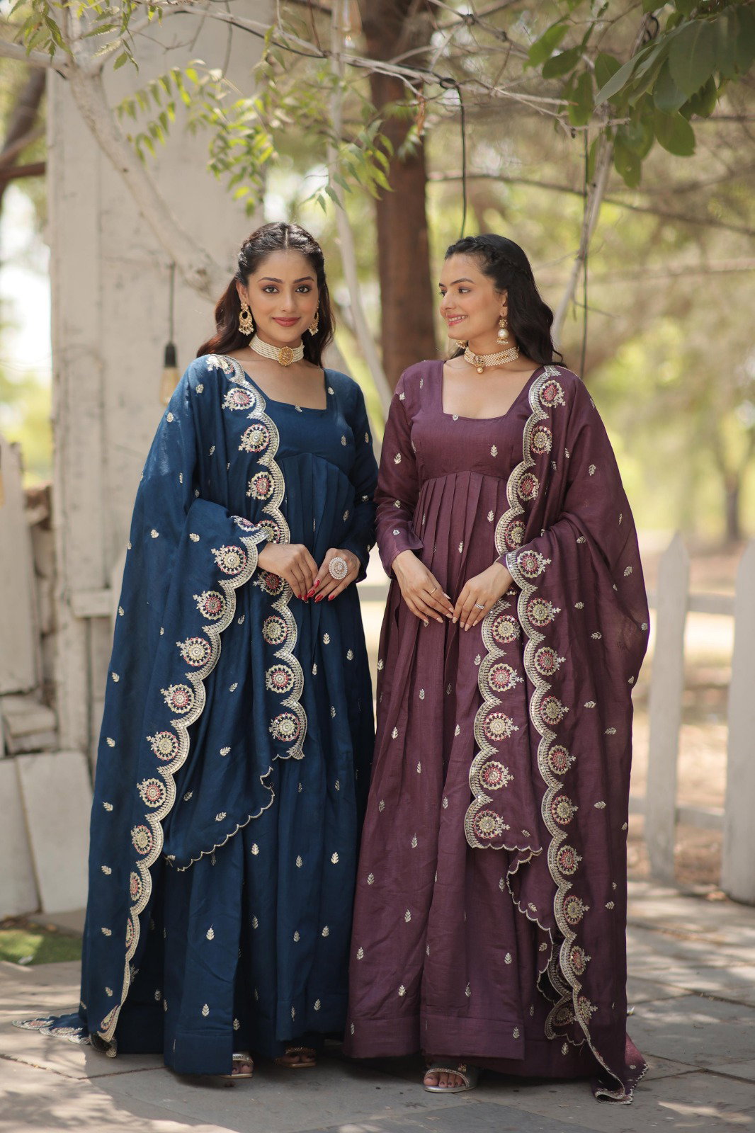Anamika Vol 74 Vichitra Shimmer Gown With Dupatta Collection