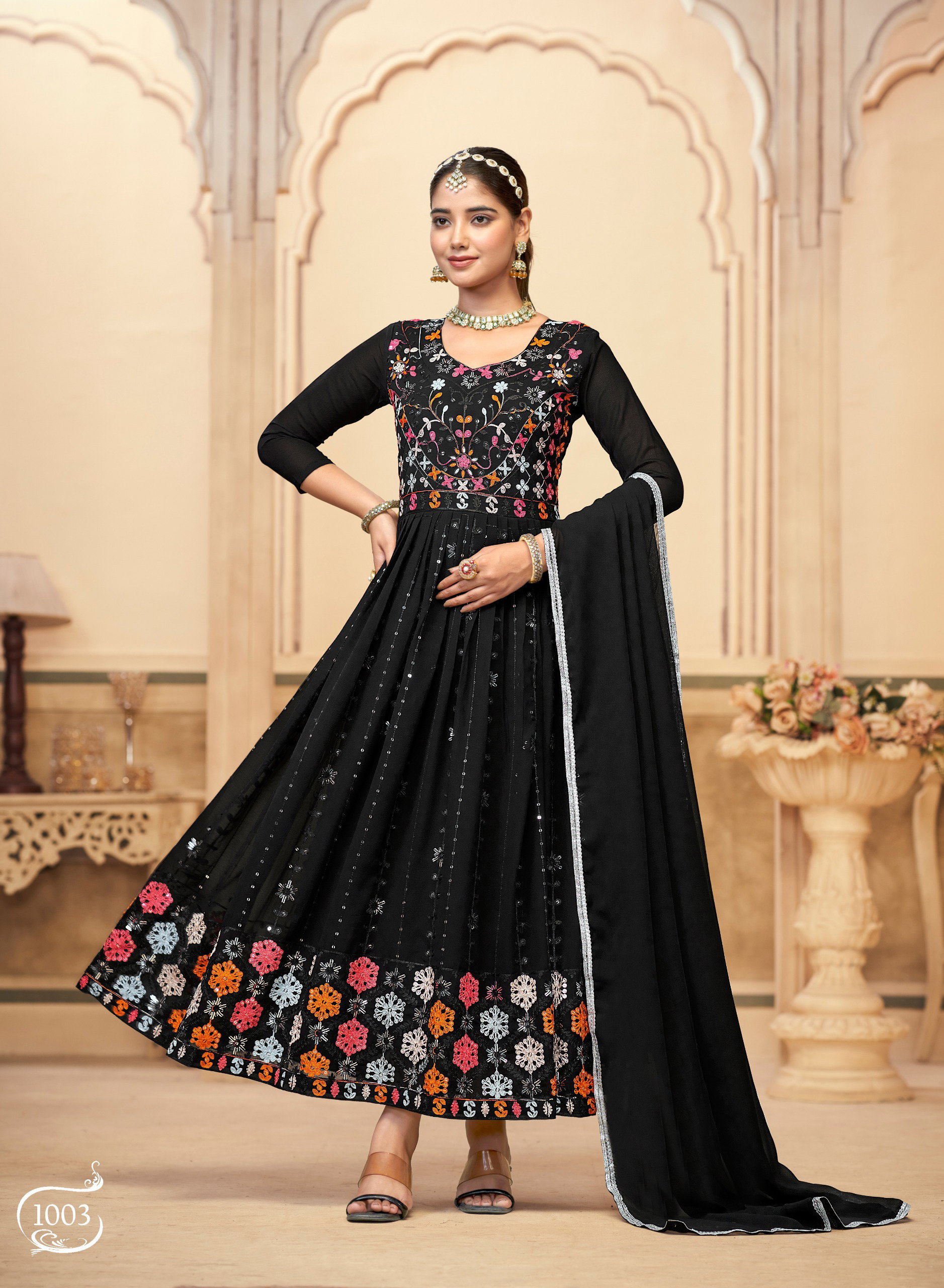 Banwery Rang Rasiya Georgette Gown With Dupatta Collection