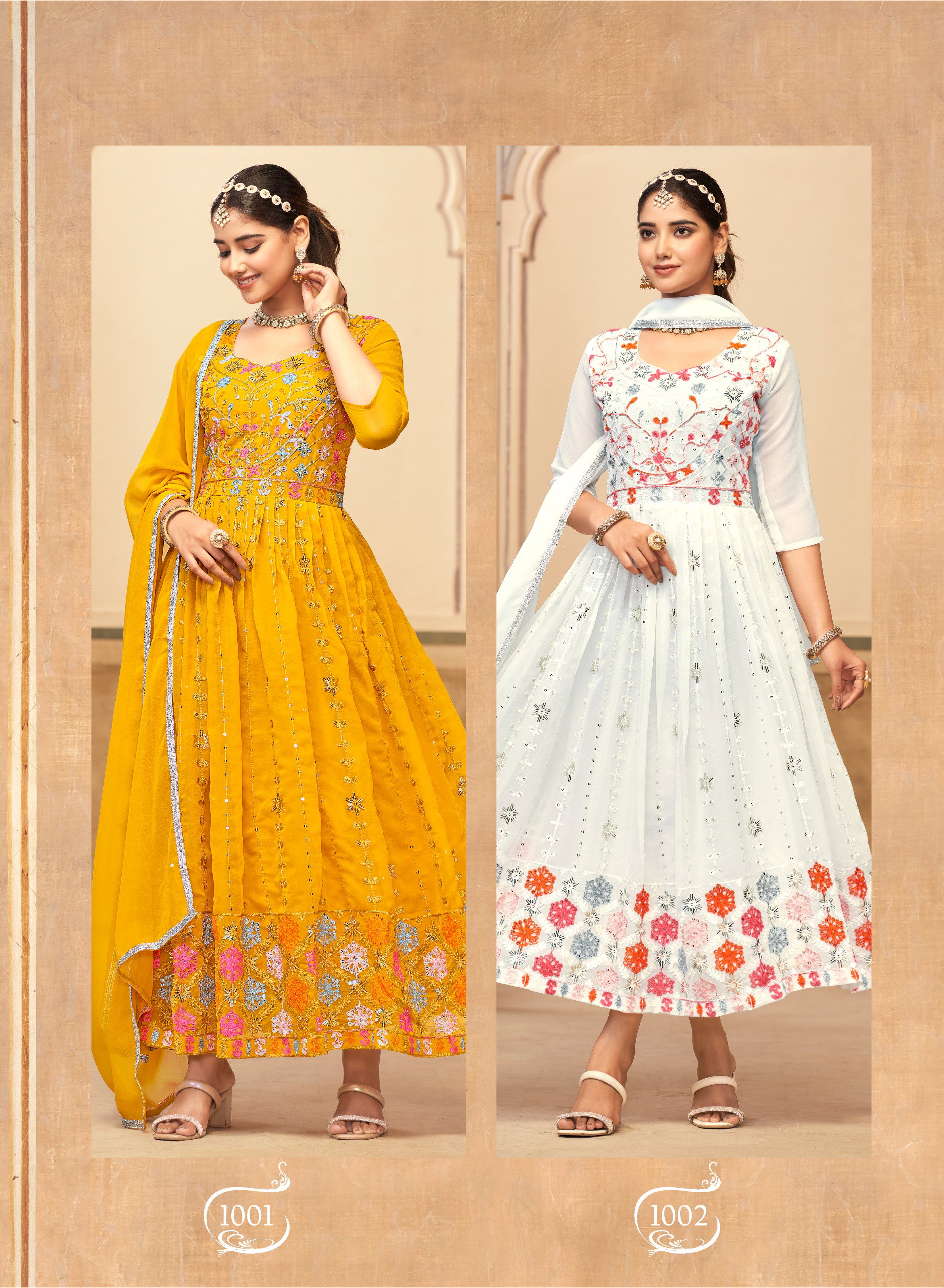 Banwery Rang Rasiya Georgette Gown With Dupatta Collection