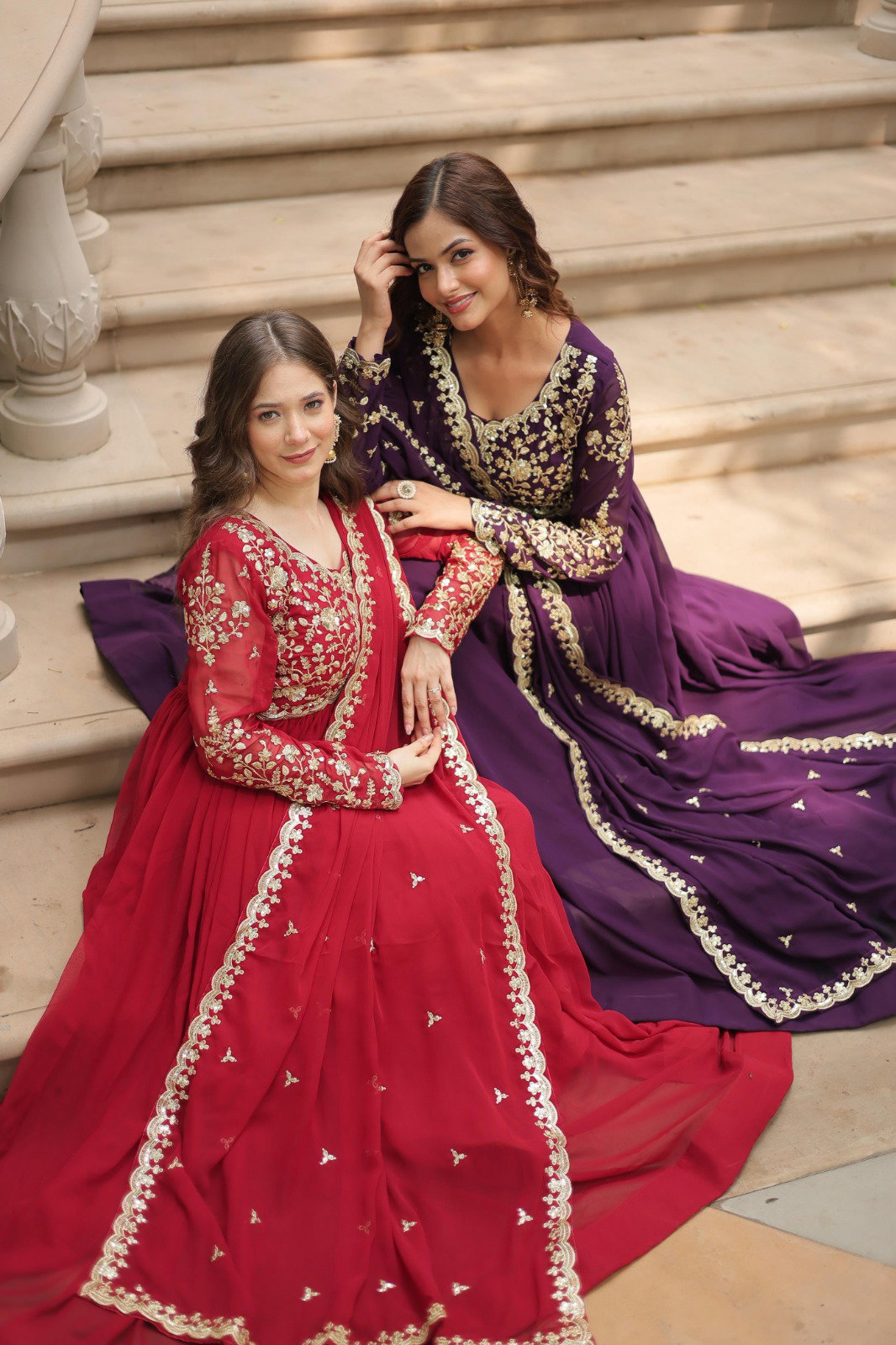 Anamika Vol 95 Faux Blooming Gown With Dupatta Collection
