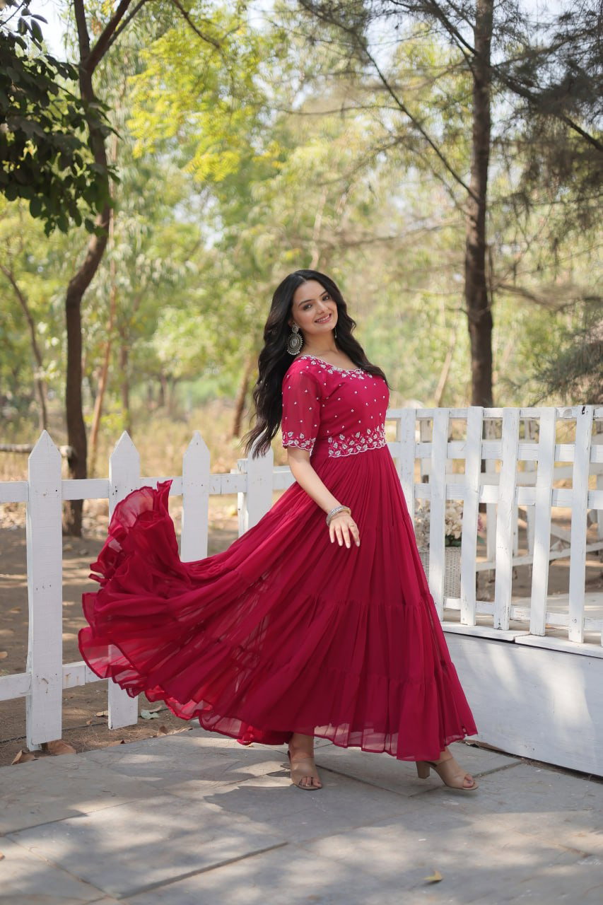 Anamika Vol 91 Faux Blooming Embroidered Gown Collection