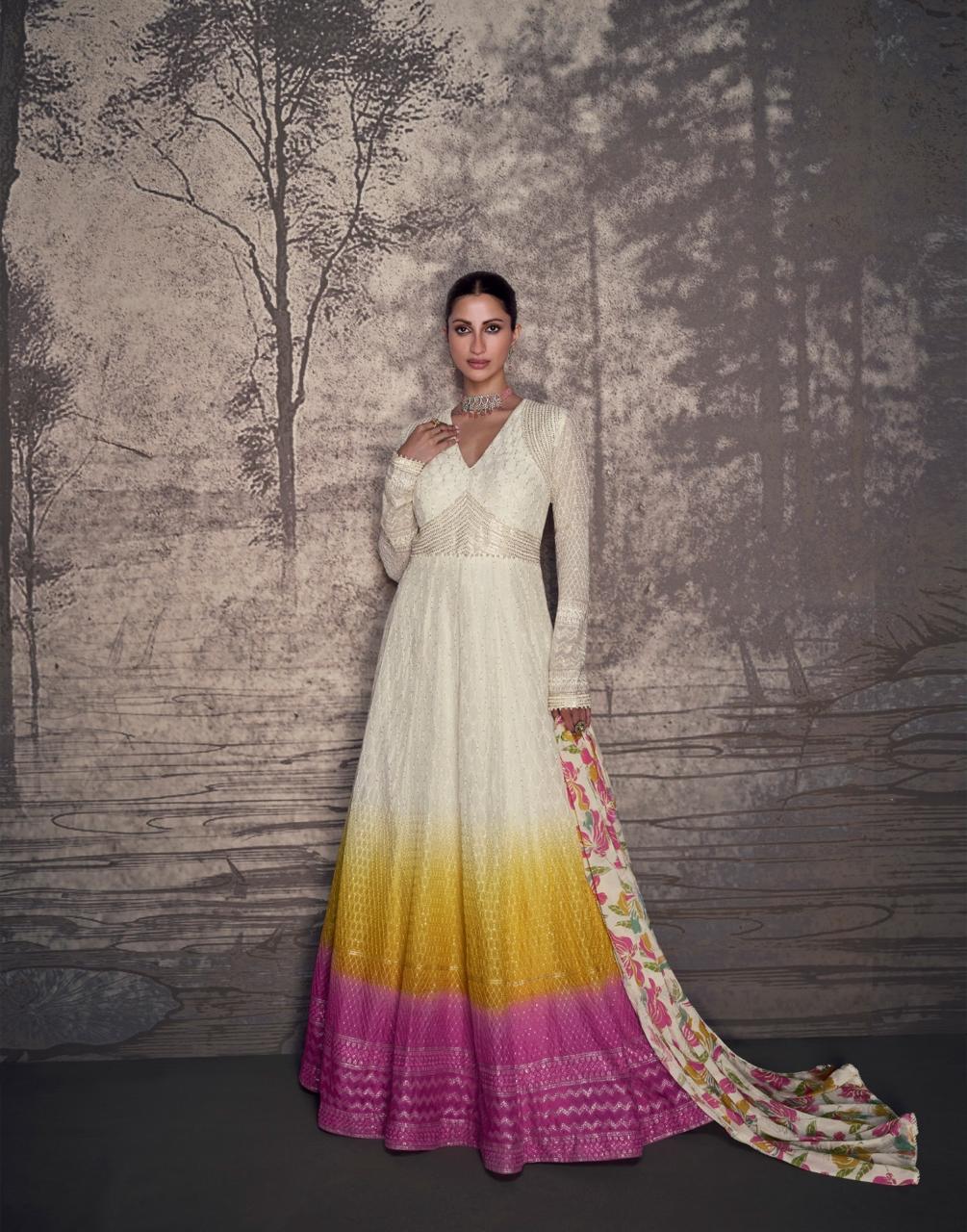 Sayuri Bahaar Georgette Designer Gown Collection