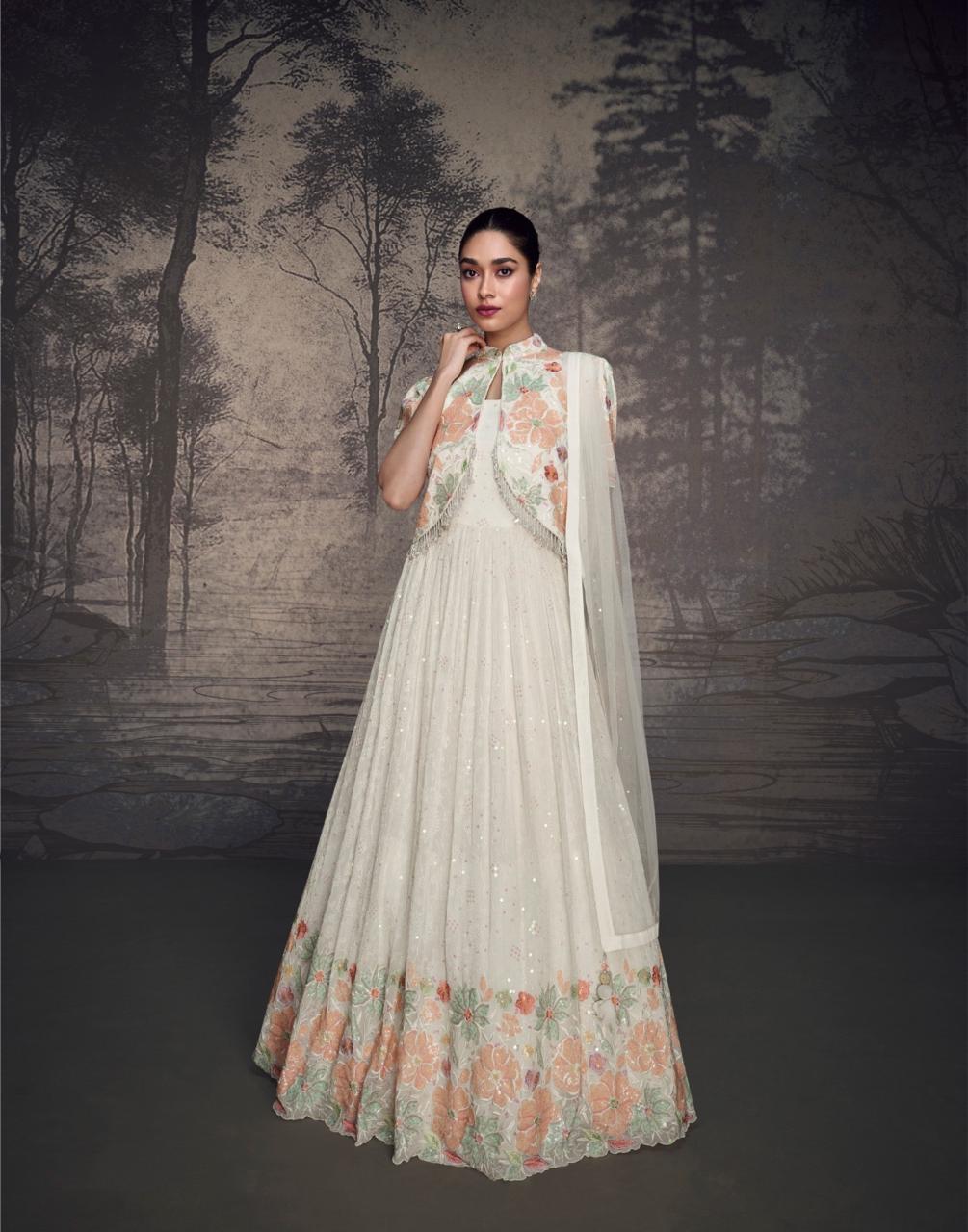 Sayuri Bahaar Georgette Designer Gown Collection