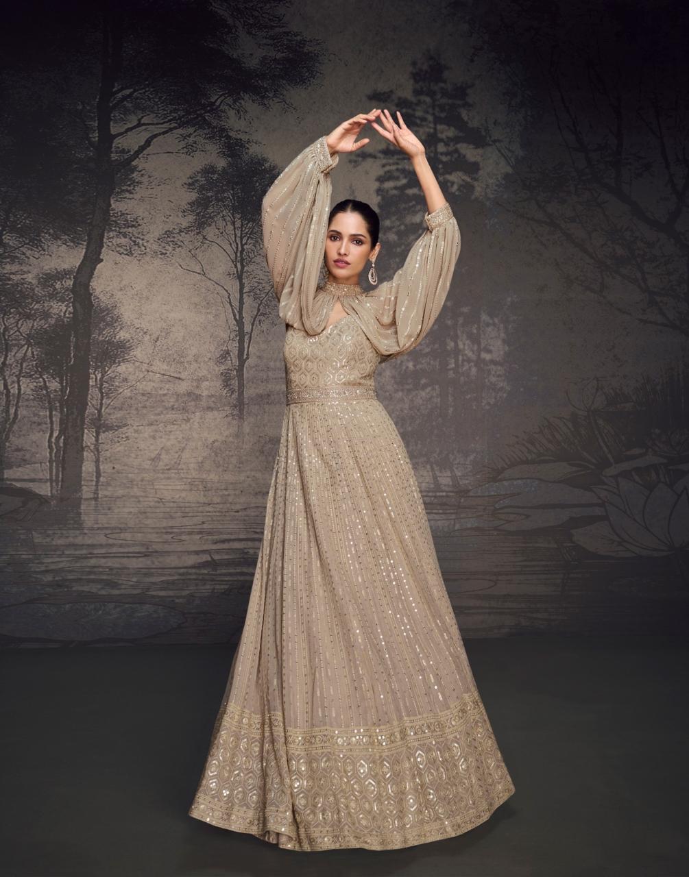 Sayuri Bahaar Georgette Designer Gown Collection
