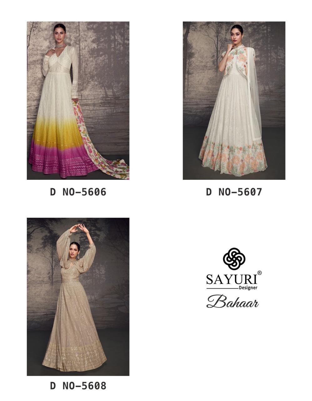 Sayuri Bahaar Georgette Designer Gown Collection