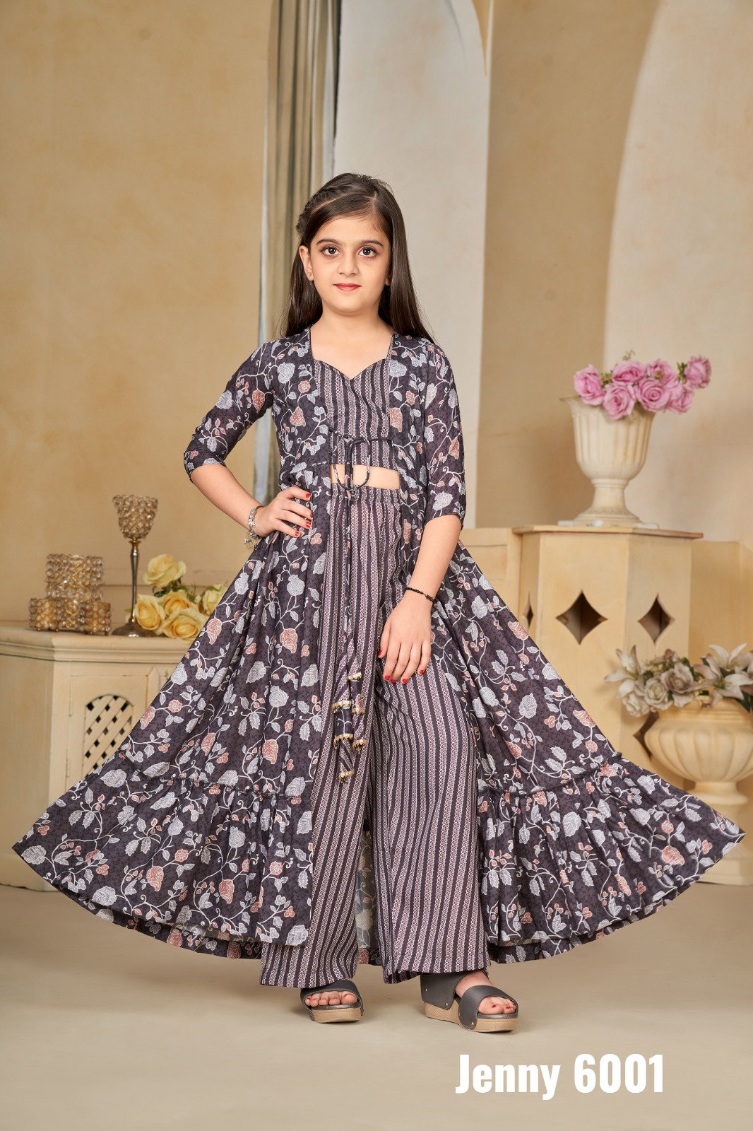 Lucaya Jenny Vol 6 Muslin Digital Printed Kids Gown Collection