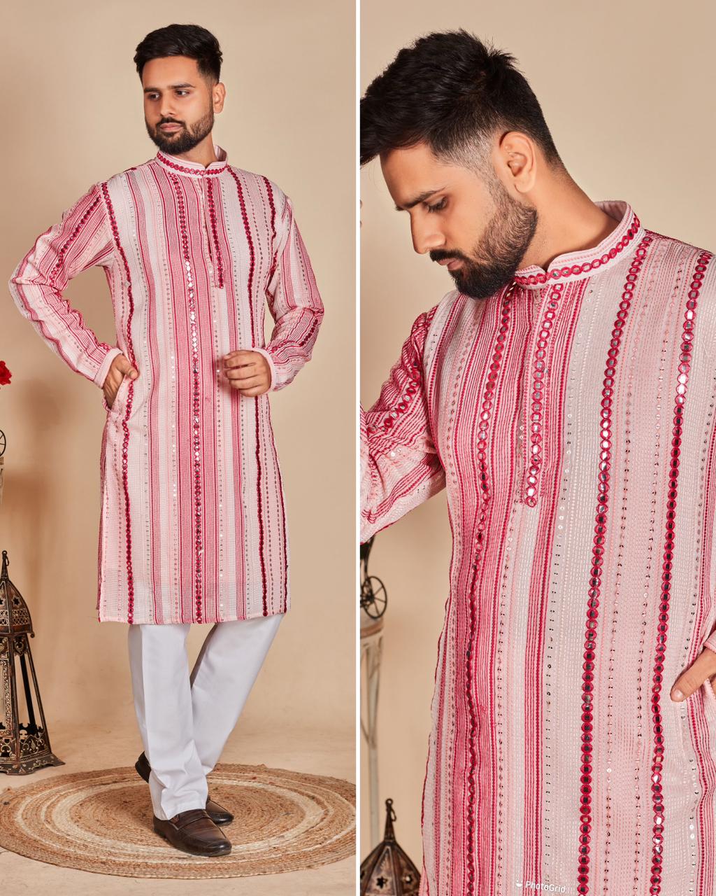Manyavar Luxe Georgette Kurta With Pyjama Collection