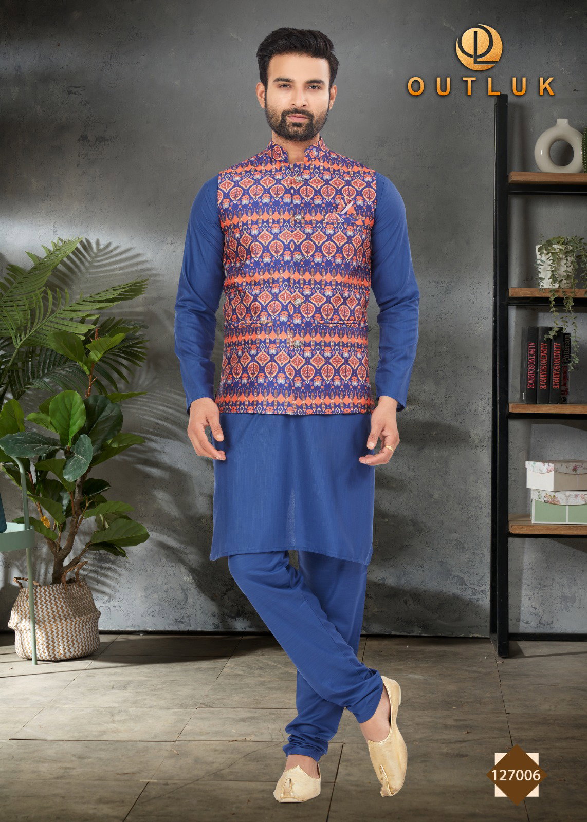 Outlook Vol 127 Mens Wedding Kurta Pajama With Jacket Collection