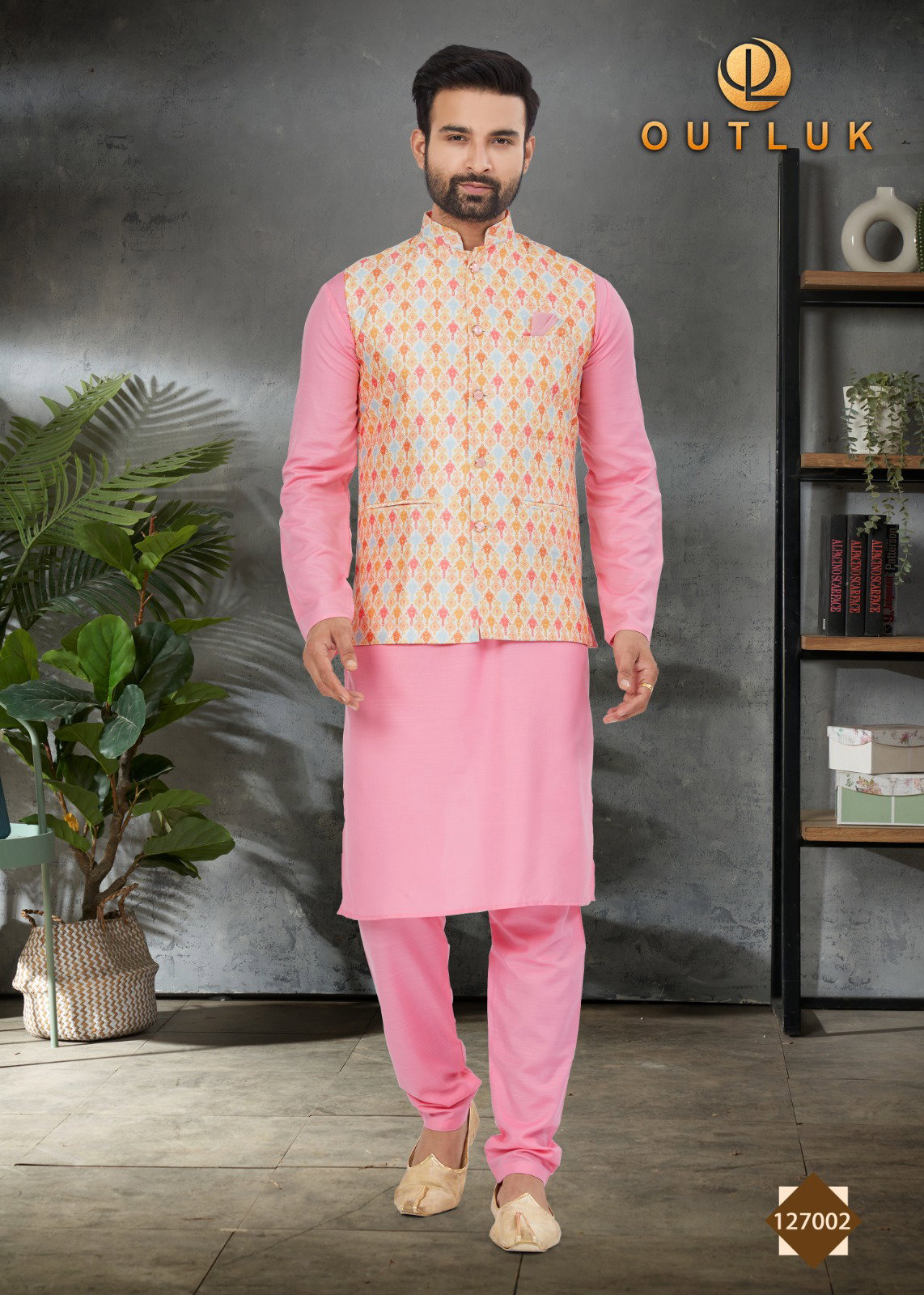 Outlook Vol 127 Mens Wedding Kurta Pajama With Jacket Collection