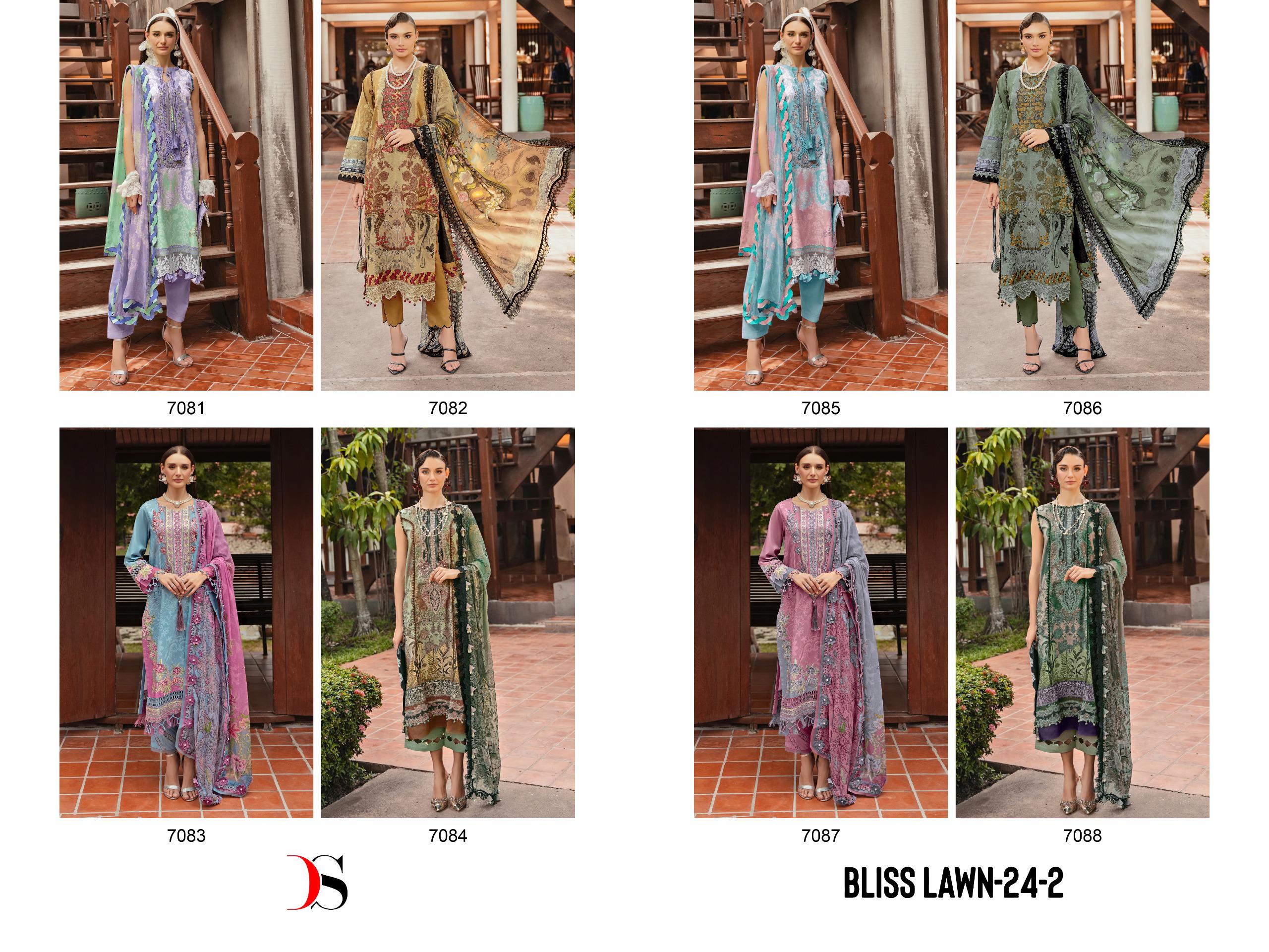 Deepsy Bliss Lawn 24 Vol 2 Cotton Dupatta Pakistani Salwar Kameez