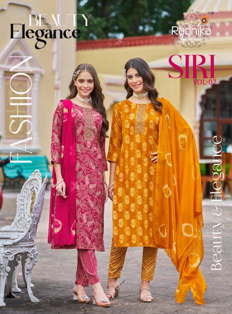 Radhika Siri Vol 2 Fancy Kurti Pant With Dupatta Collection