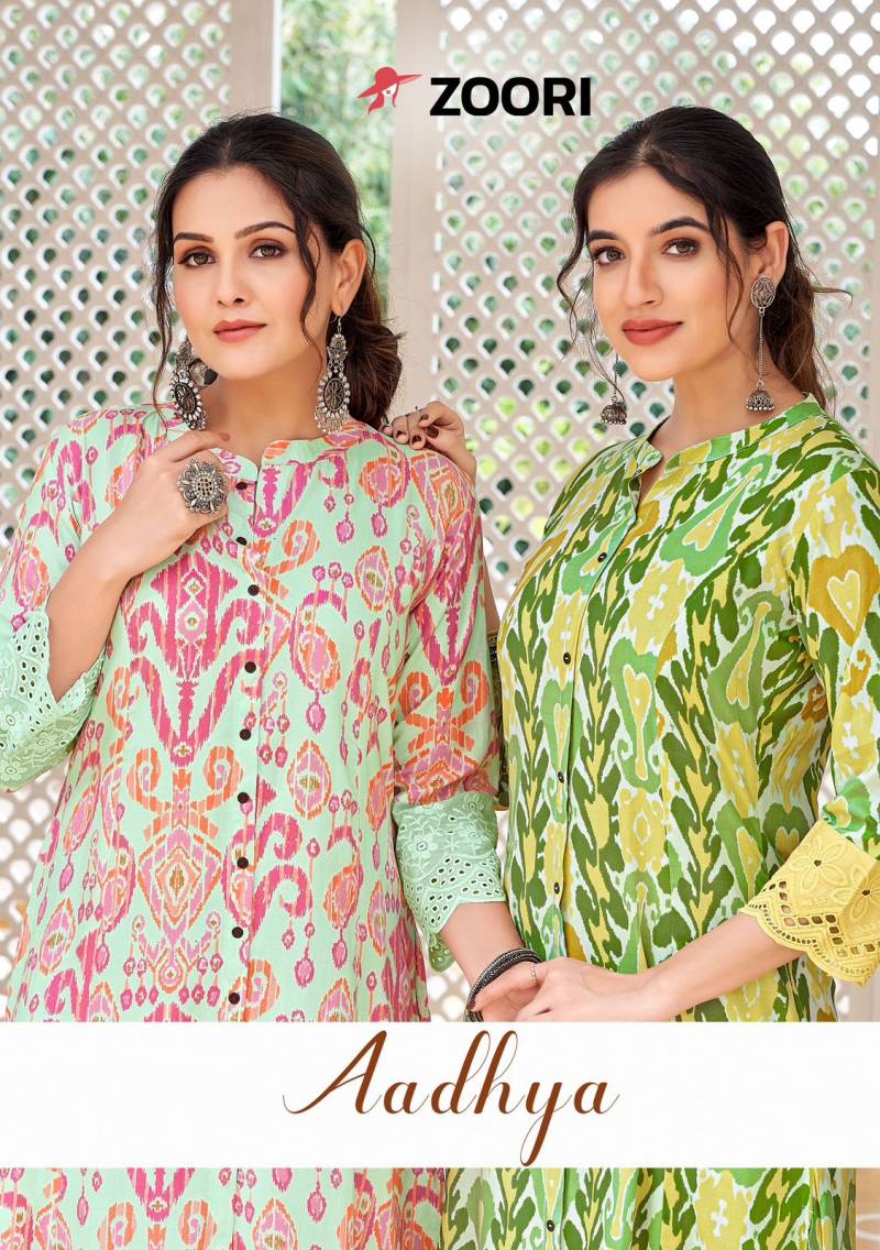 Zoori Aadhya Rayon Printed Kurti Collection