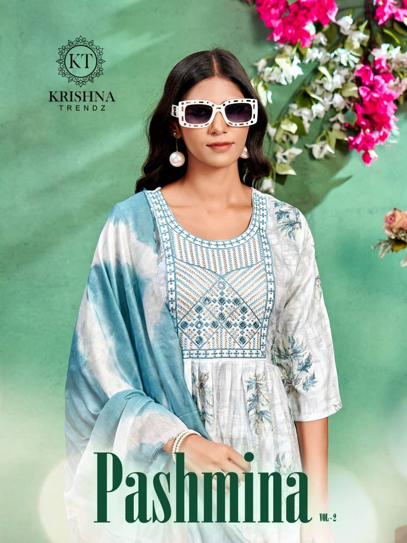 Krishna Pashmina Vol 2 Kurti Pant With Dupatta Collection