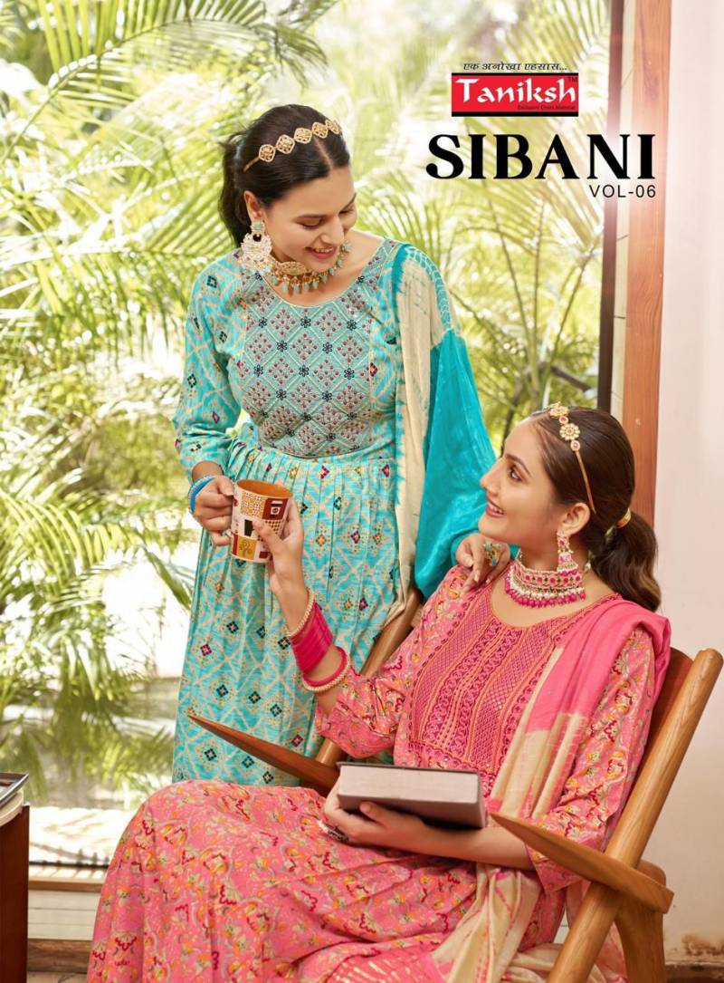 Taniksh Sibani Vol 6 Rayon Printed Kurti Bottom With Dupatta