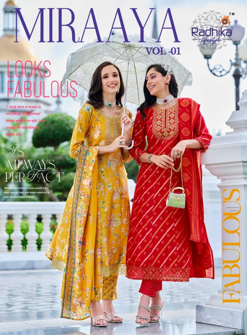 Radhika Miraaya Vol 1 Kurti Pant With Dupatta Collection