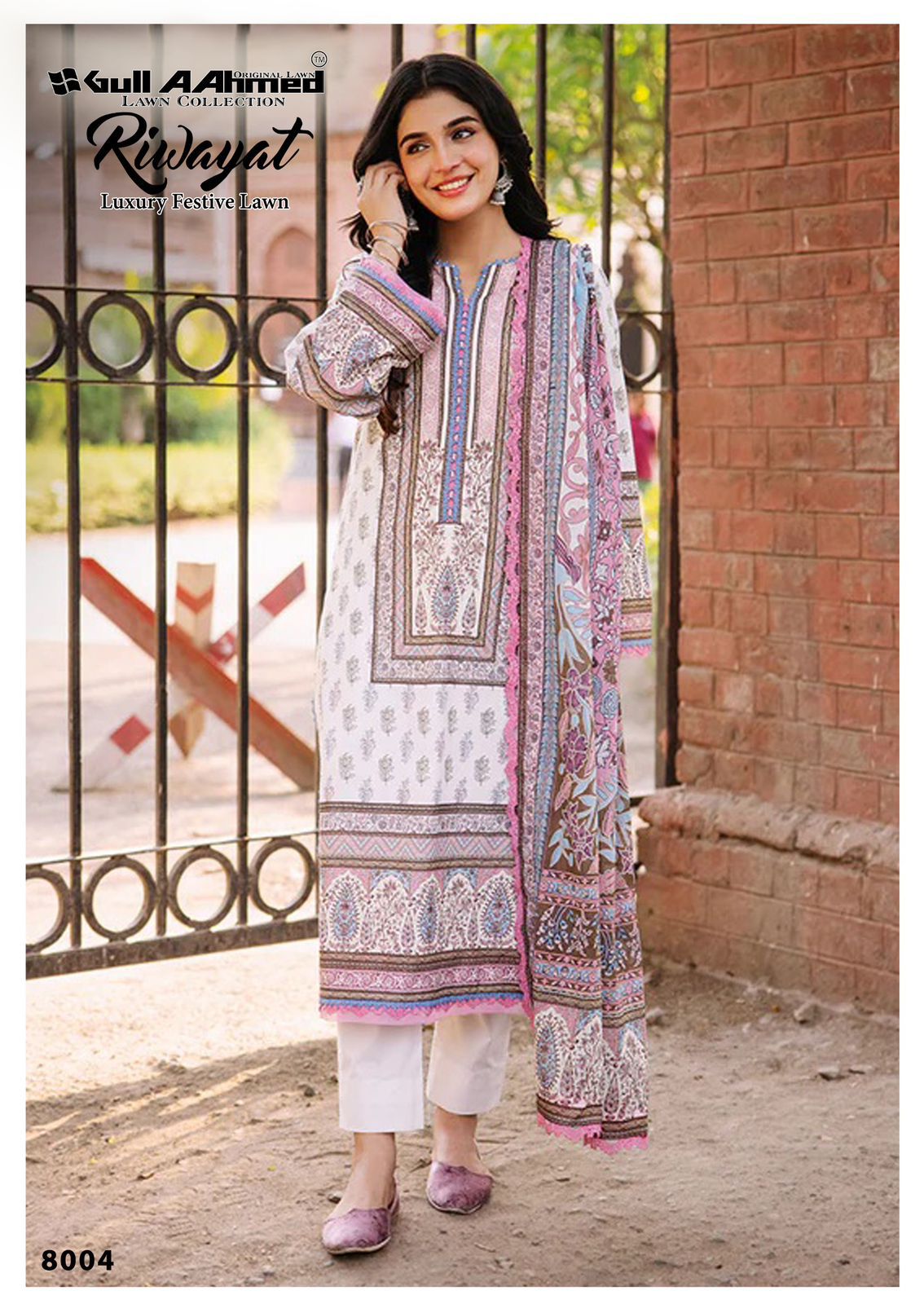 Gull A Ahmed Riwayat Vol 8 Lawn Dress Material Collection