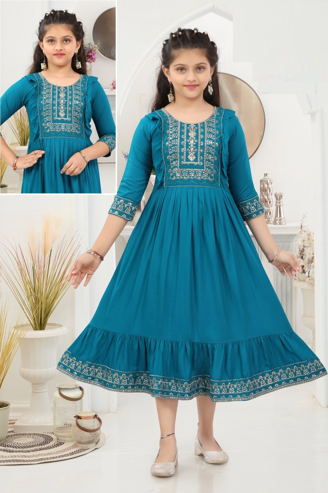 Kyaraa 2 Kurti Rayon Kids Wear Kurti Collection
