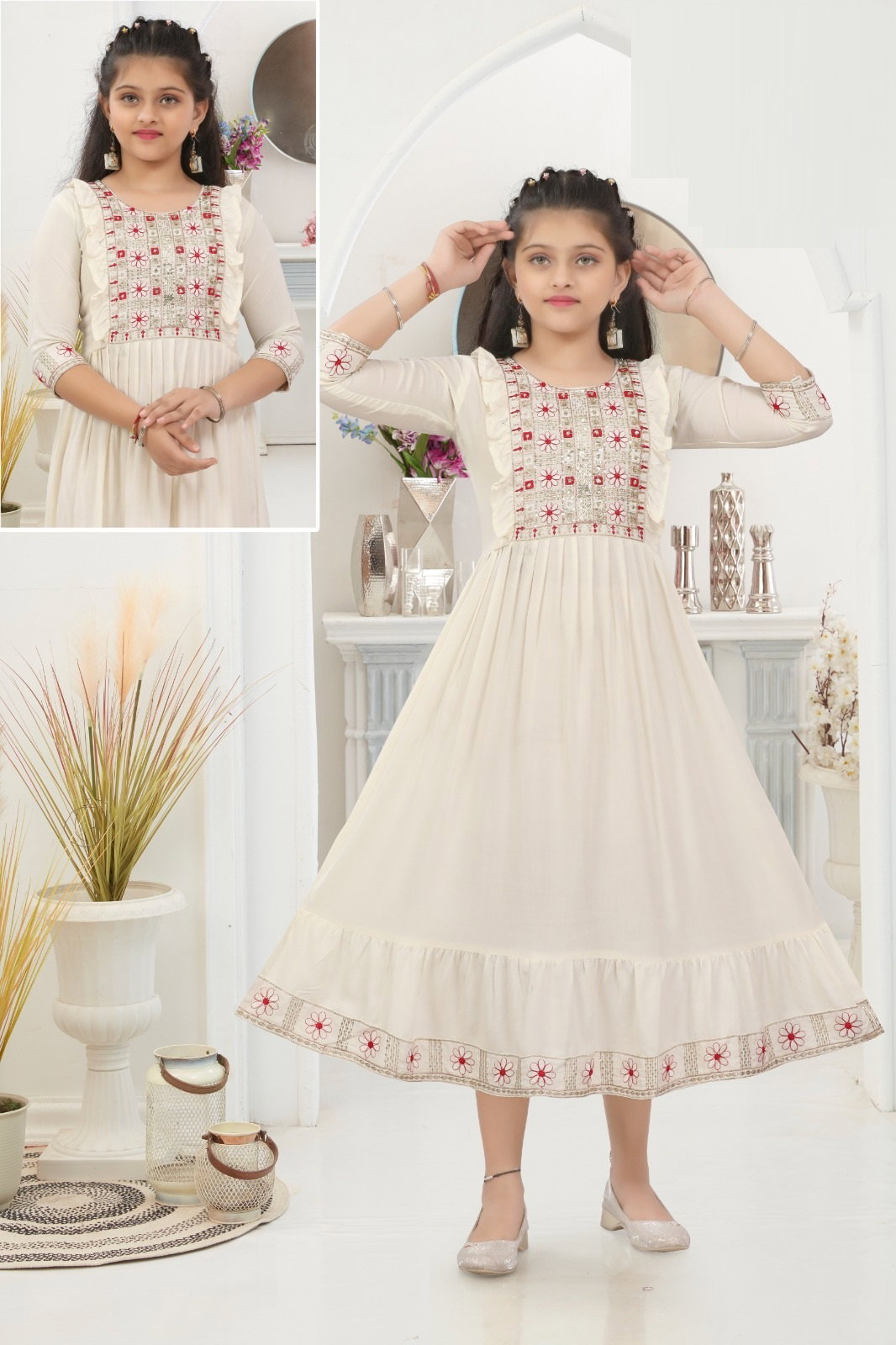 Kyaraa 2 Kurti Rayon Kids Wear Kurti Collection