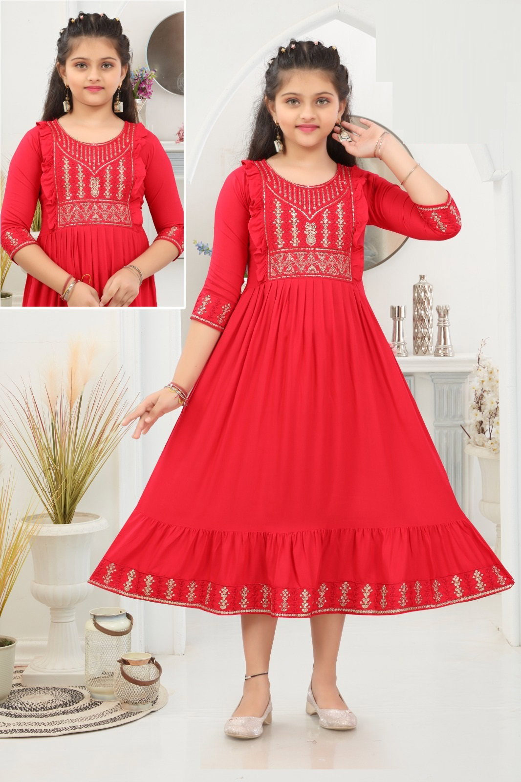 Kyaraa 2 Kurti Rayon Kids Wear Kurti Collection