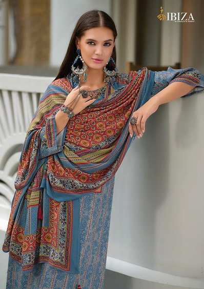 Ibiza Pashtush Pashmina Digital Printed Salwar Kameez