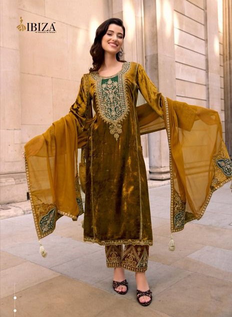 Ibiza Zairah Vol 2 Velvet Embroidered Salwar Kameez Collection