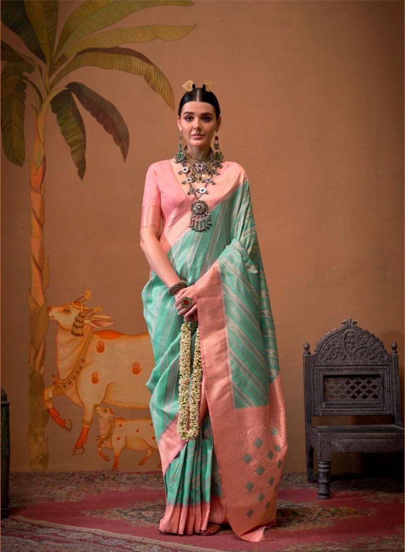 Rajbeer Kalamari Handloom Weaving Silk Saree Collection